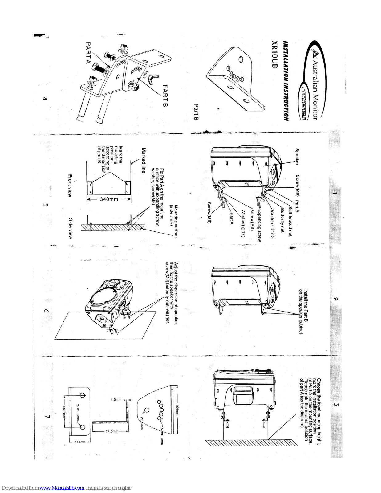 AUSTRALIAN MONITOR XR10UB User Manual