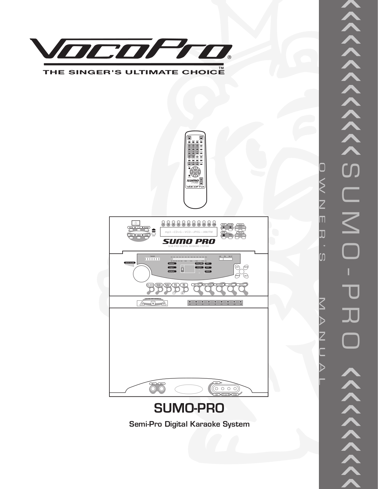 VocoPro SUMO PRO Owner's Manual