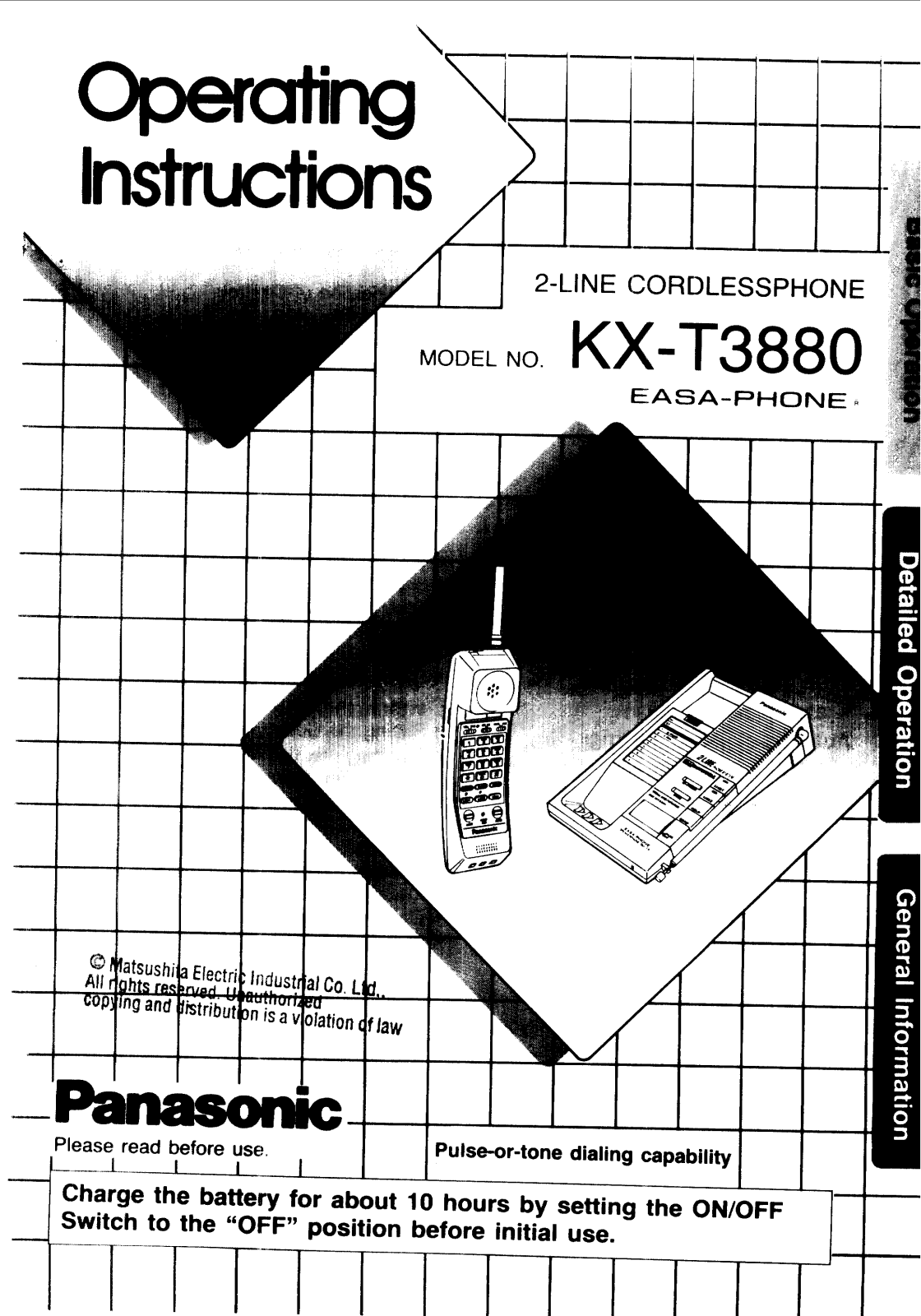 Panasonic kx-t3880 Operation Manual