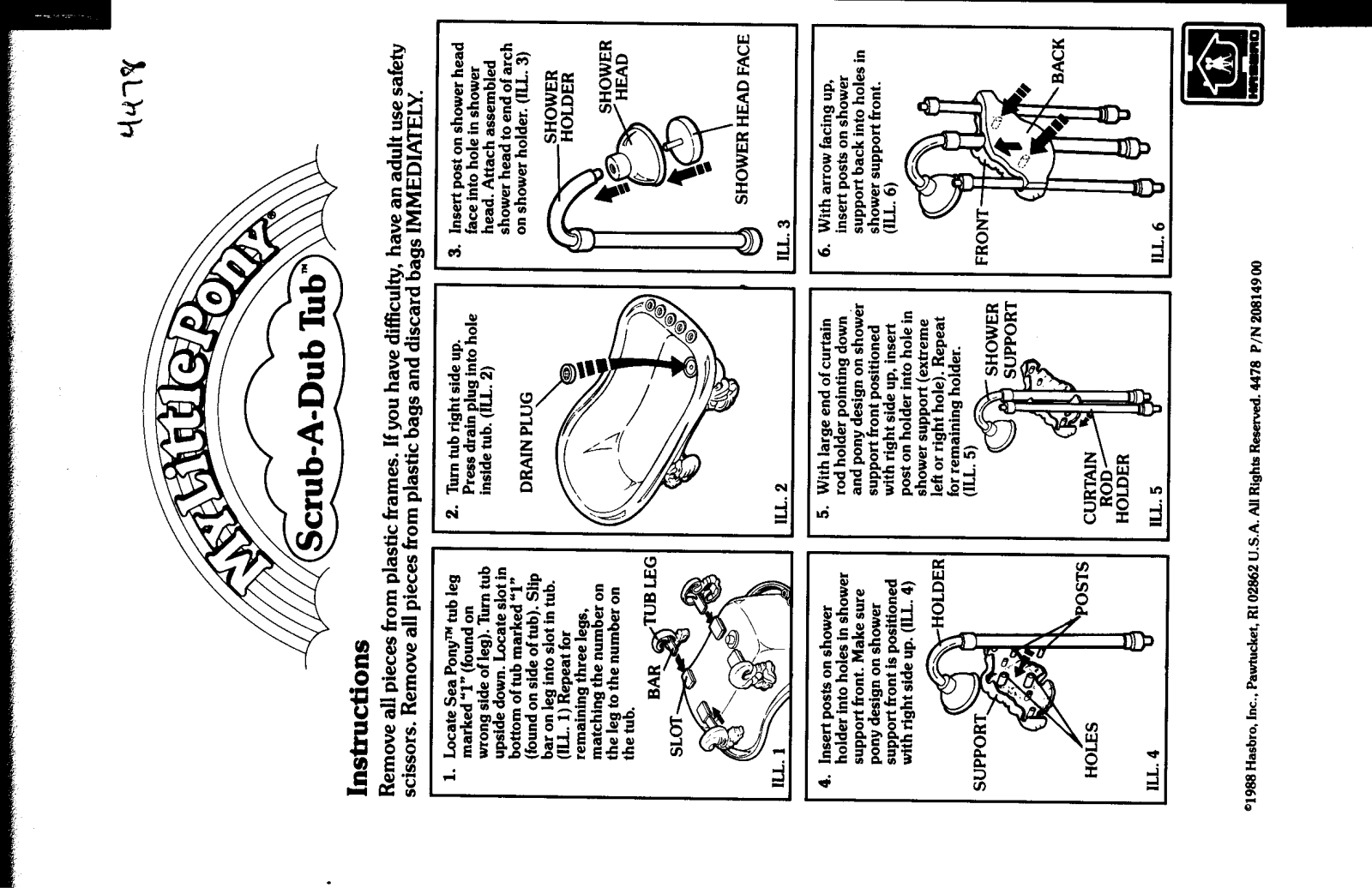 HASBRO My Little Pony Scrub a Dub Tub User Manual