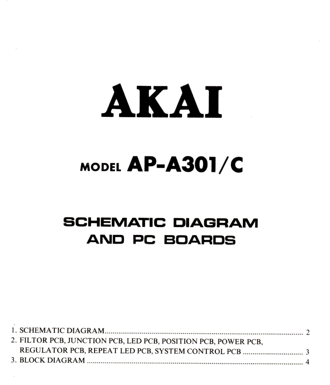 Akai AP-A301 Schematic