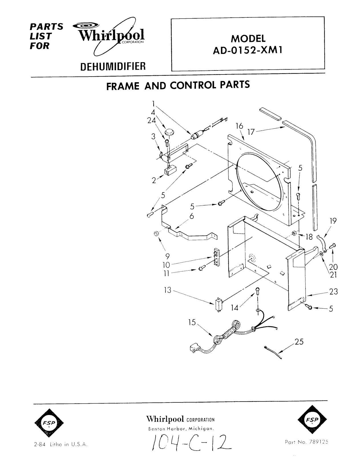 Whirlpool Ad0152xv1, Ad0152xm1 Installation Template - ManualMachine.com