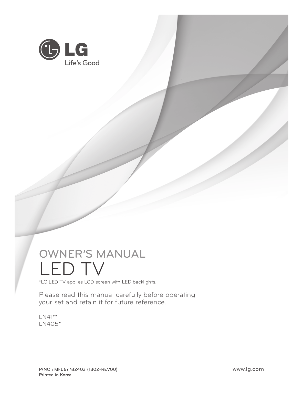 LG 22LN4130-TD Owner’s Manual