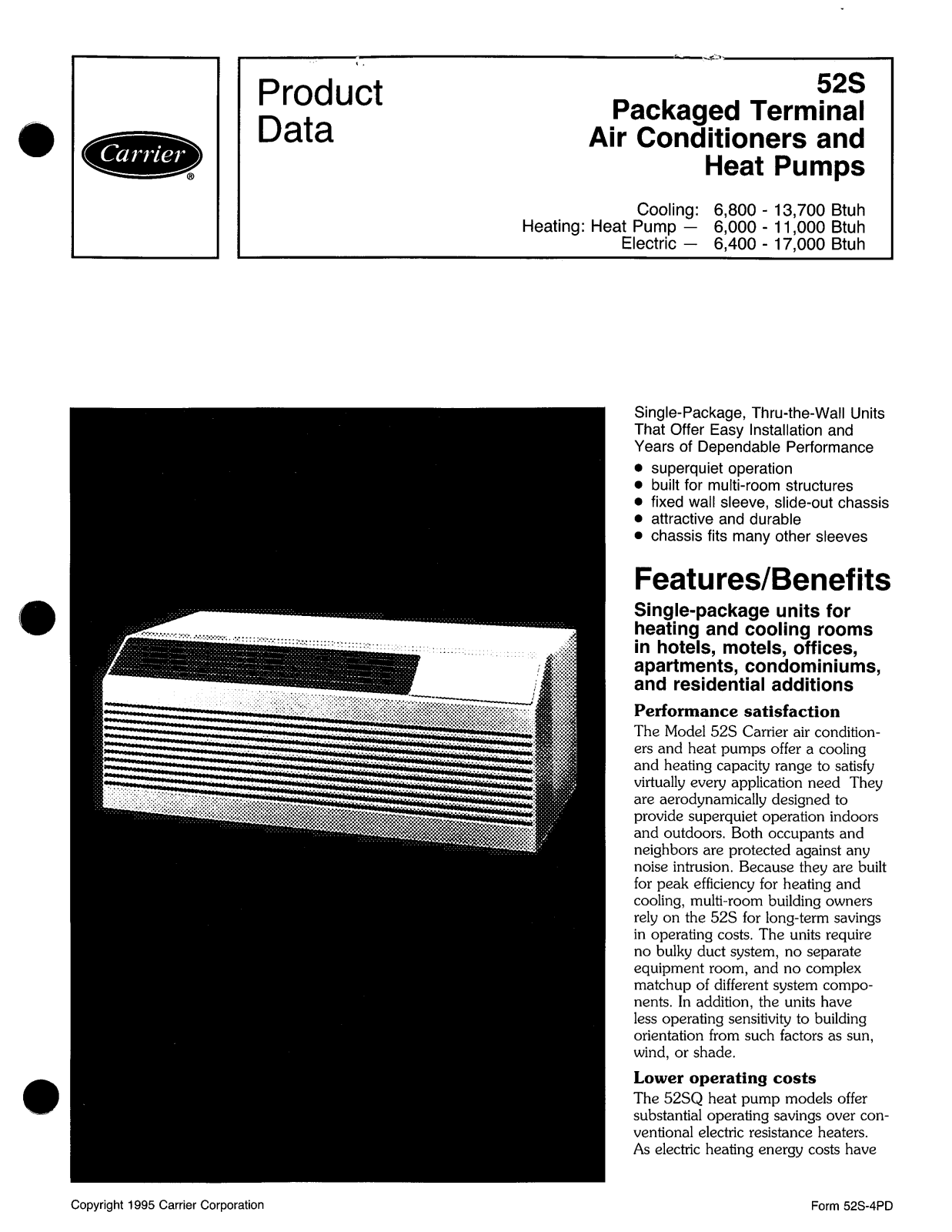 Carrier 52sqc312301aa Owner's Manual