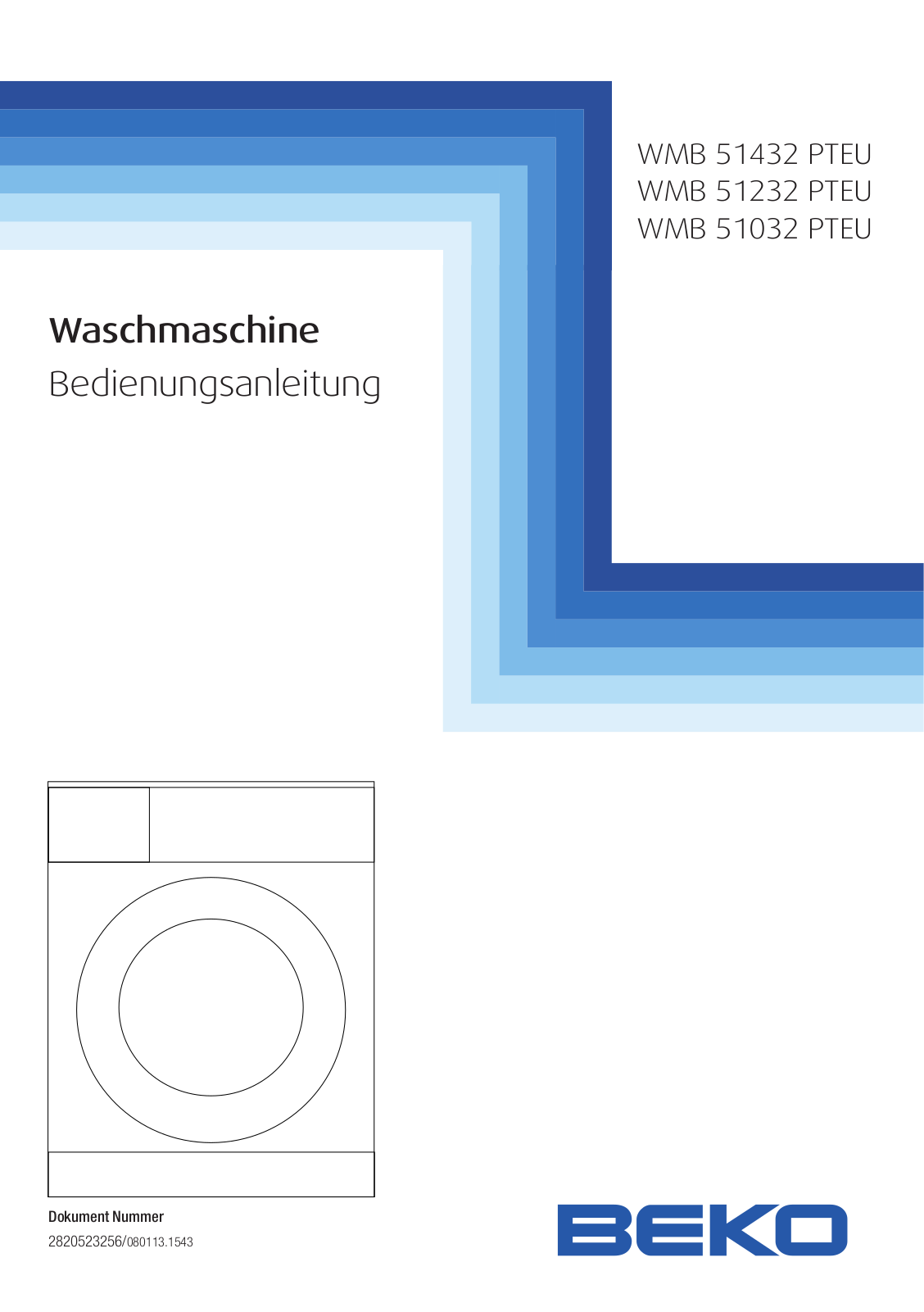 Beko WMB 51032 PTEU, WMB 51432 PTEU, WMB 51232 PTEU User Manual