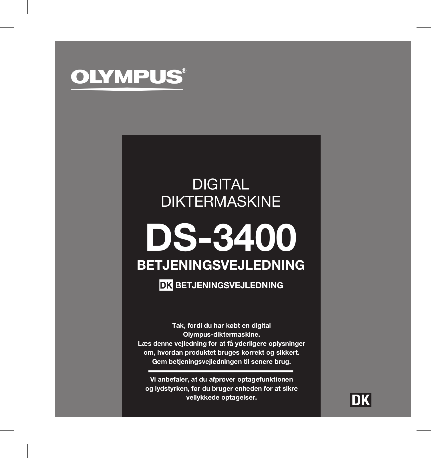 Olympus DS-3400 User Manual