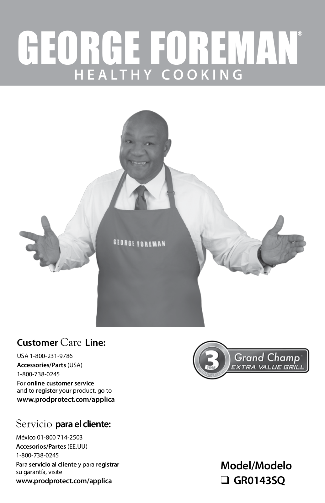 George Foreman GR0143SQ User Manual