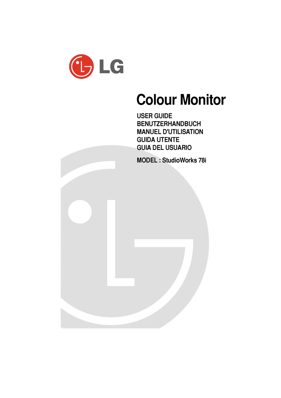 Lg STUDIOWORKS 78I User Manual