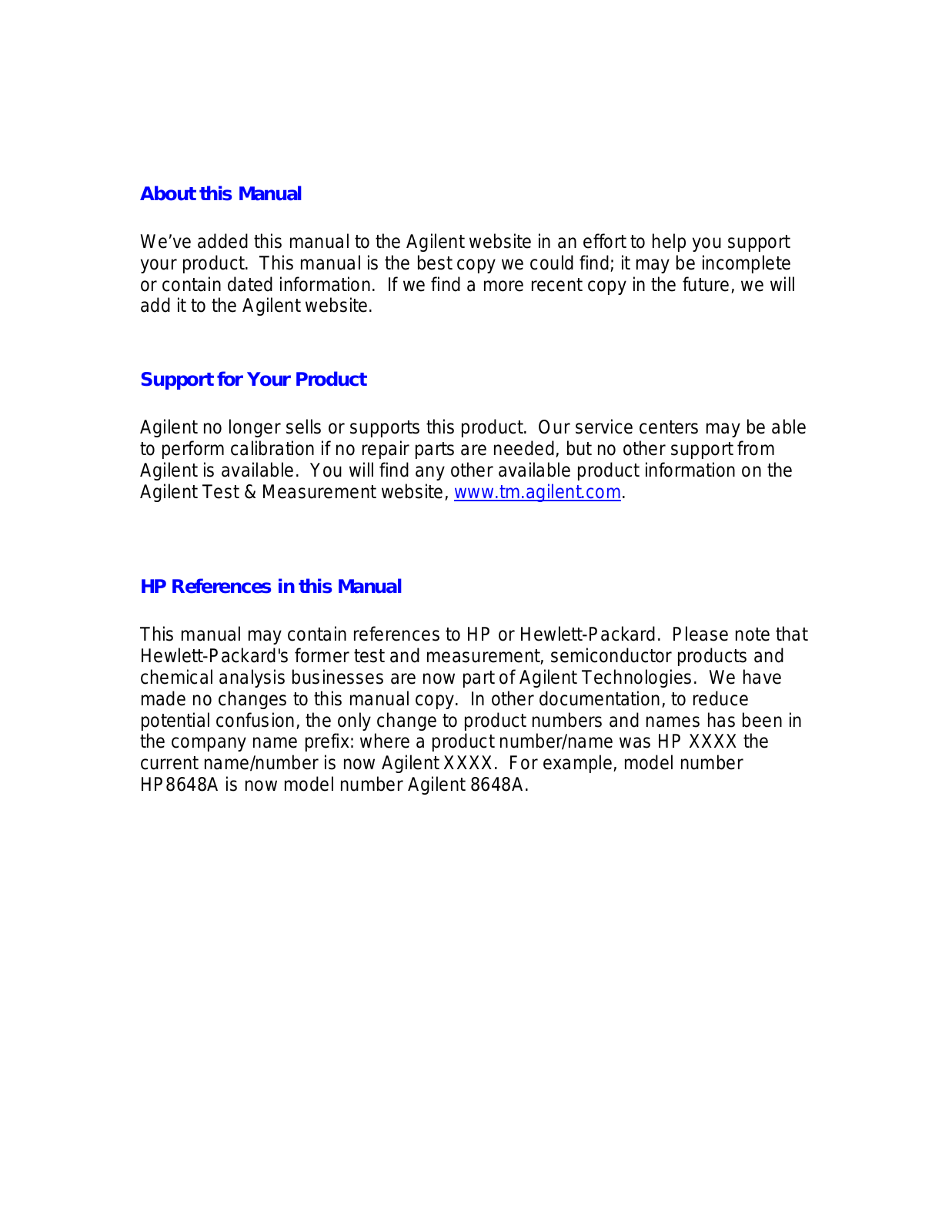 Agilent Operation Datasheet - ManualMachine.com