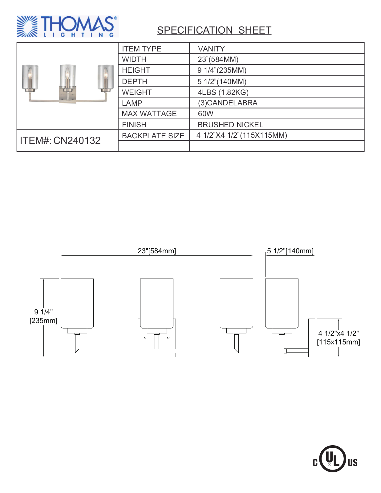 Thomas Lighting CN240132 User Manual - ManualMachine.com