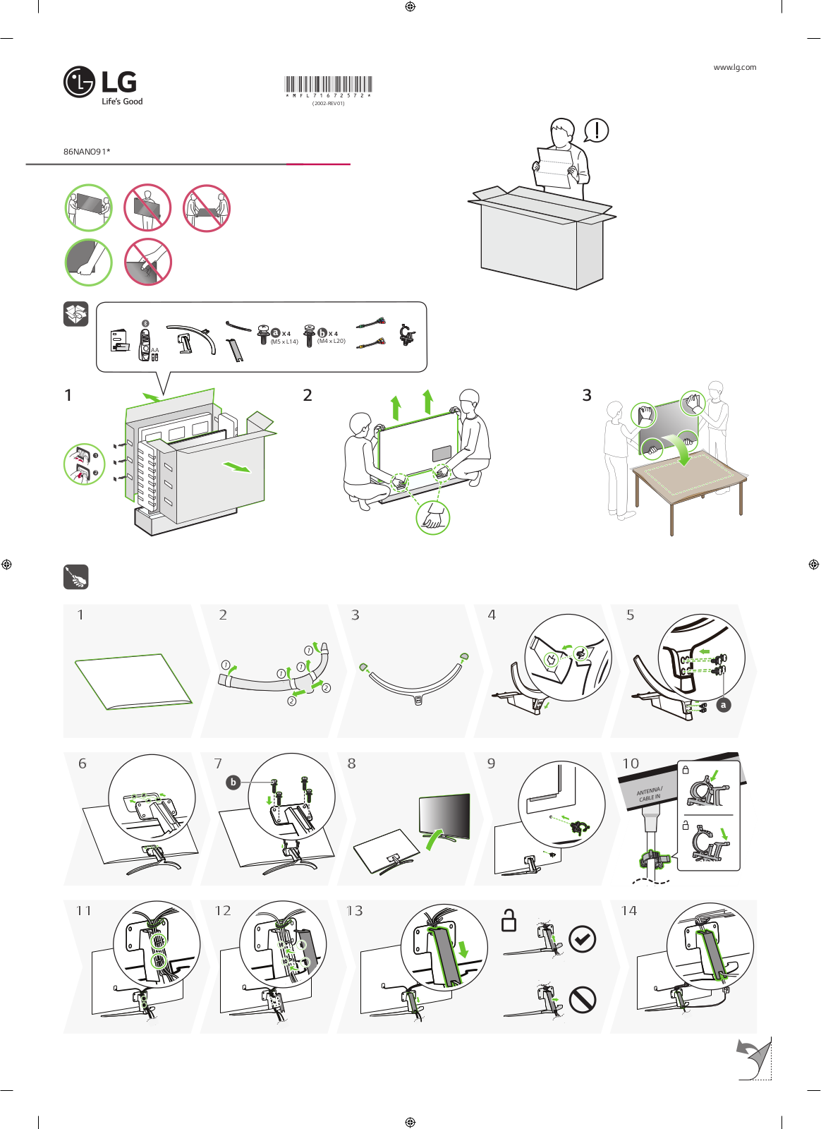 LG 86NANO91CNA Quick Setup Guide