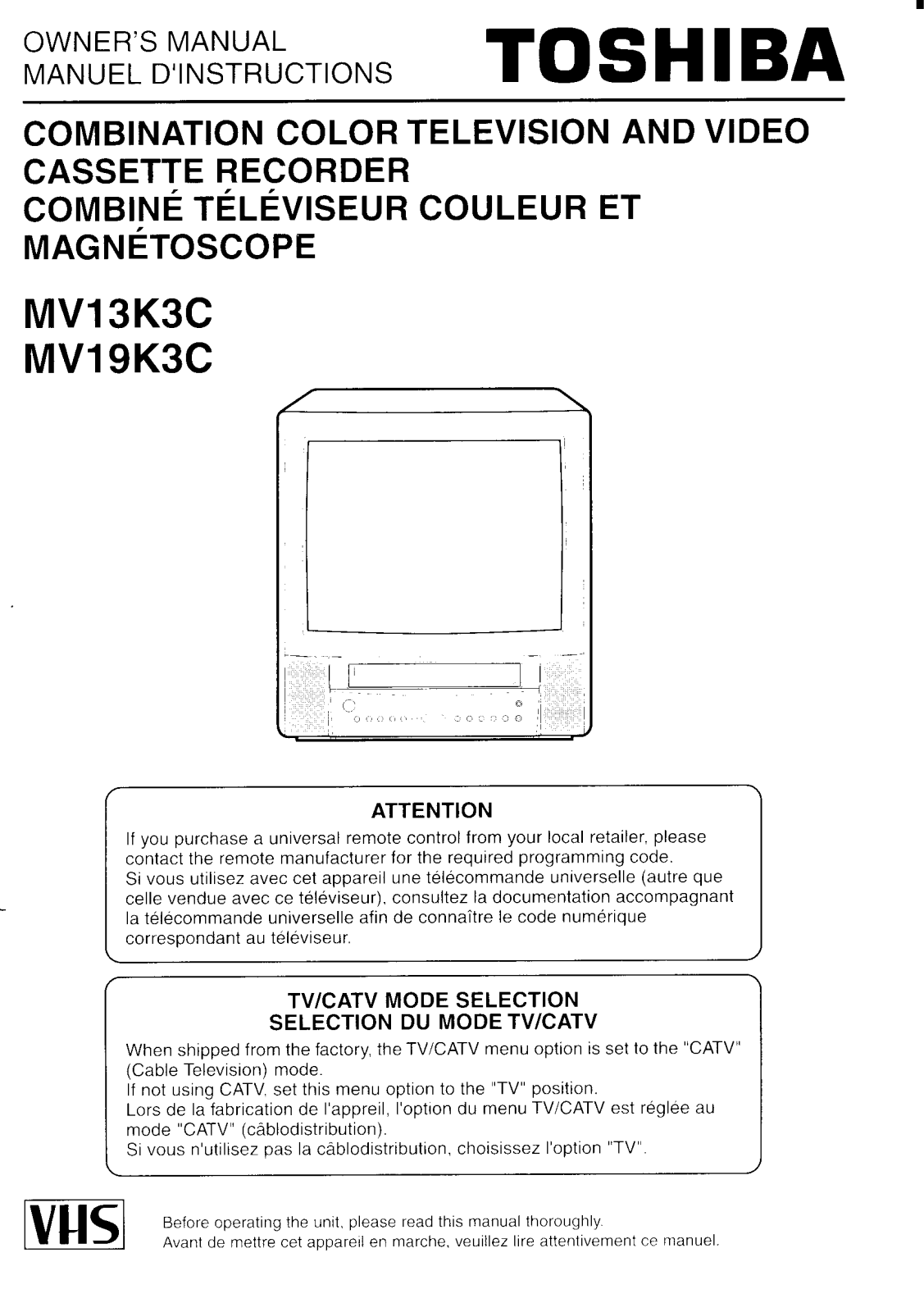 Toshiba MV13K3C User Manual