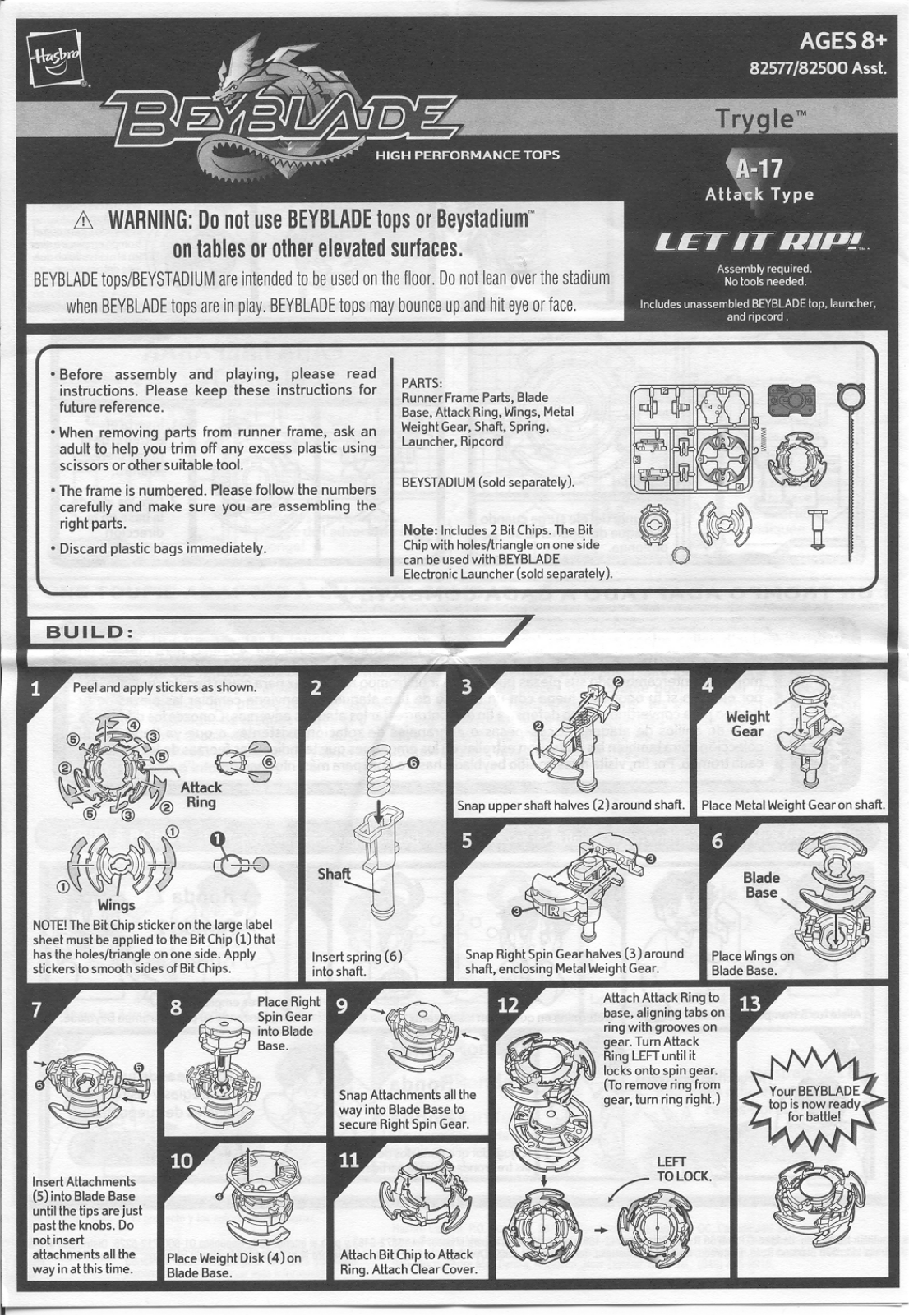 HASBRO Beyblade Trygle User Manual