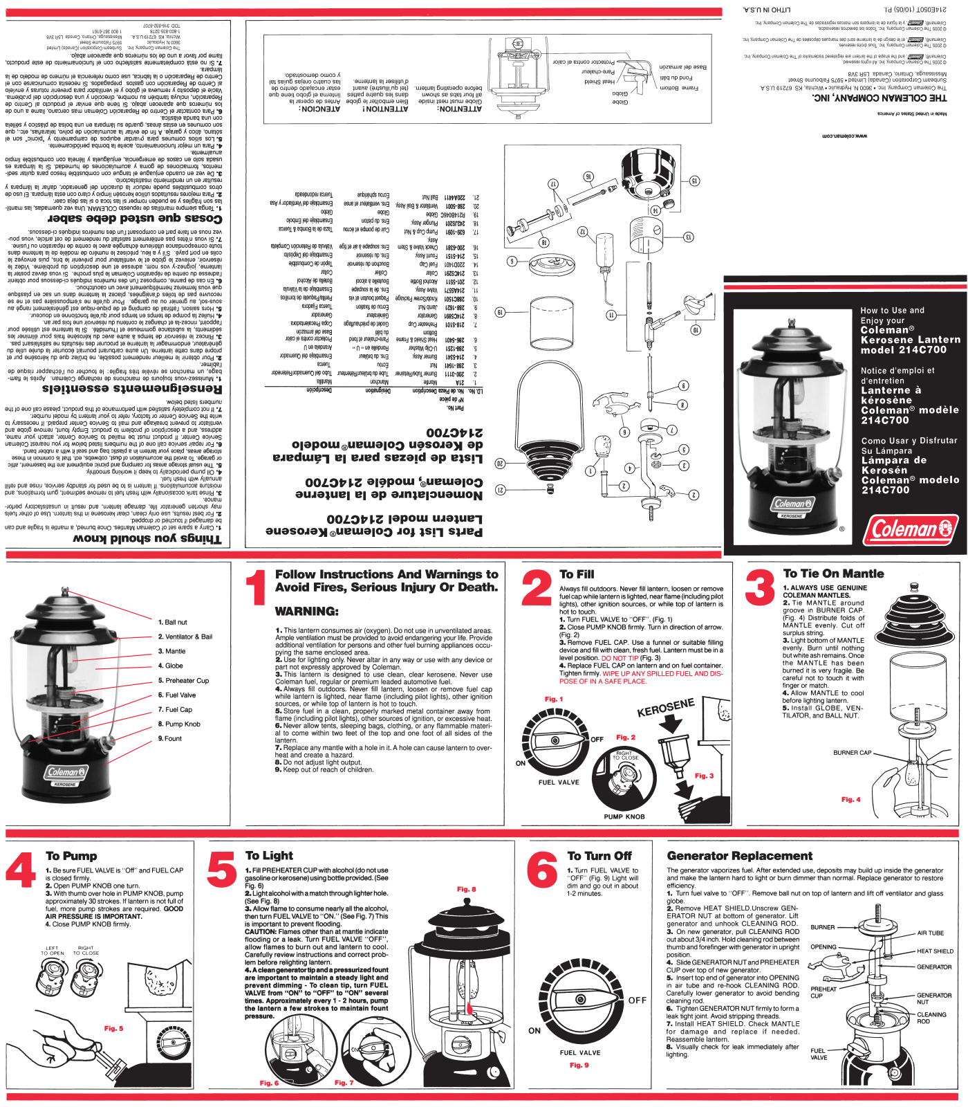 Coleman 214C700 User Manual