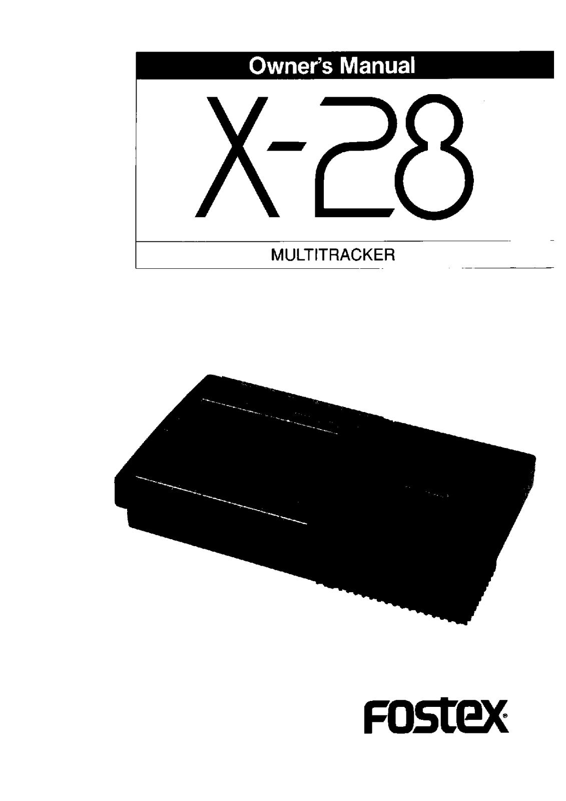 Fostex X-28 User Manual