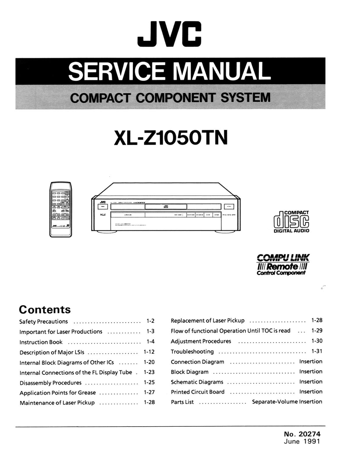 JVC XLZ-1050-TN Owners manual