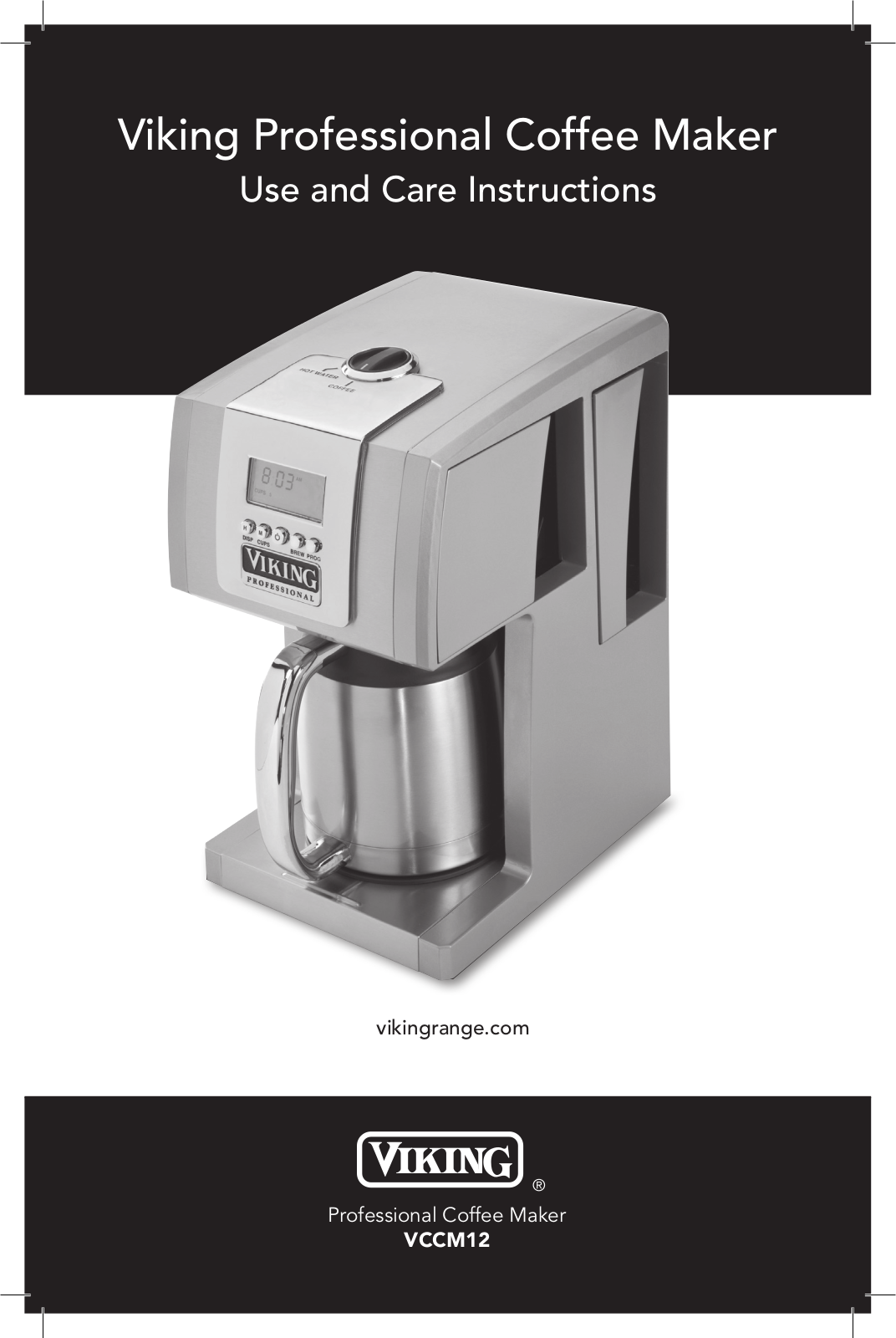 KitchenAid VCCM12 User Manual