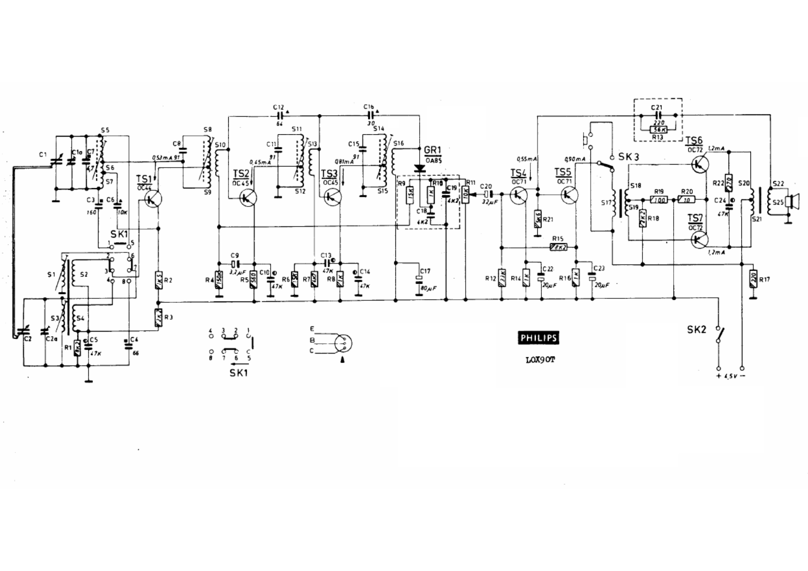 Philips lox90t schematic