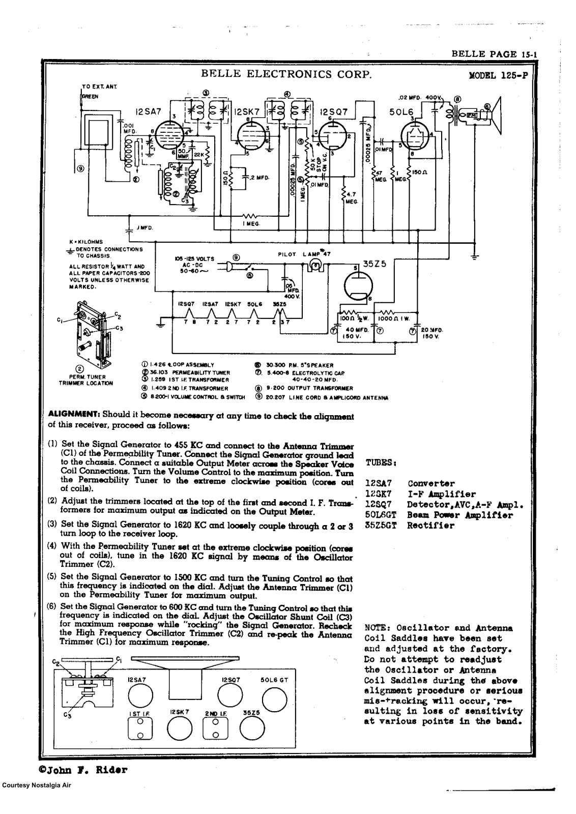 Other B BelleElectronicsCorp-125P Schematic - ManualMachine.com