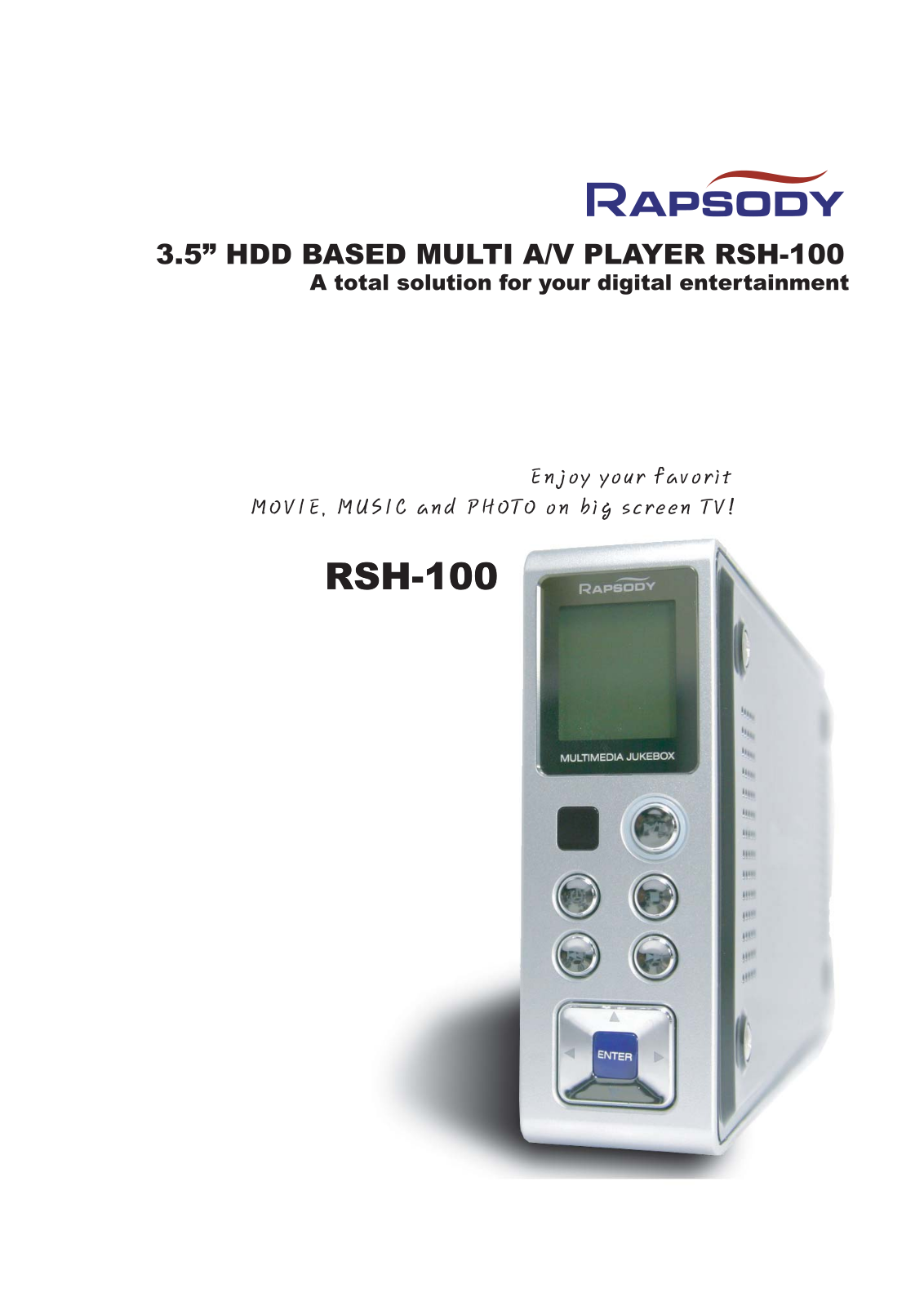 RAPSODY RSH-100 User Manual