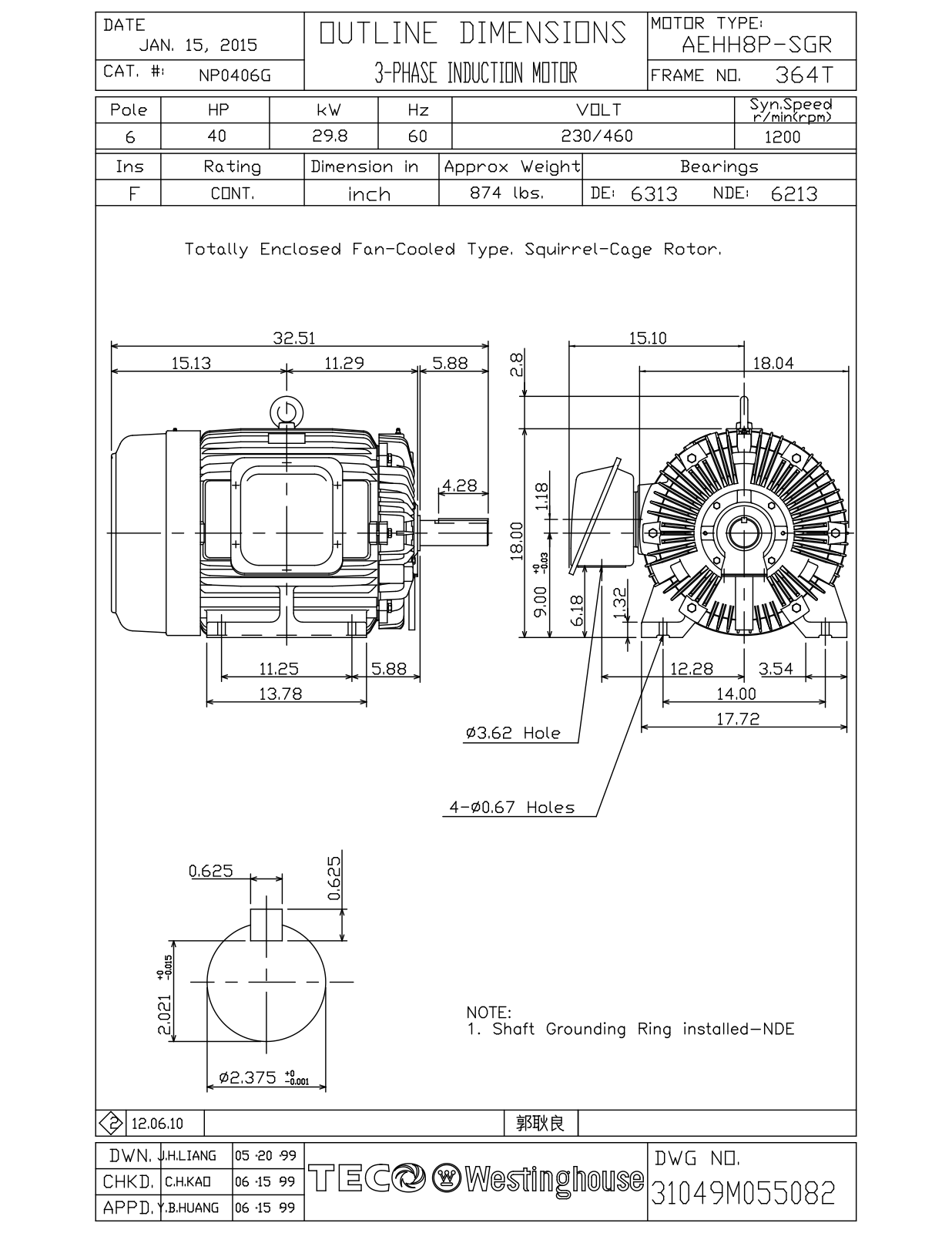 Teco NP0406G Reference Drawing