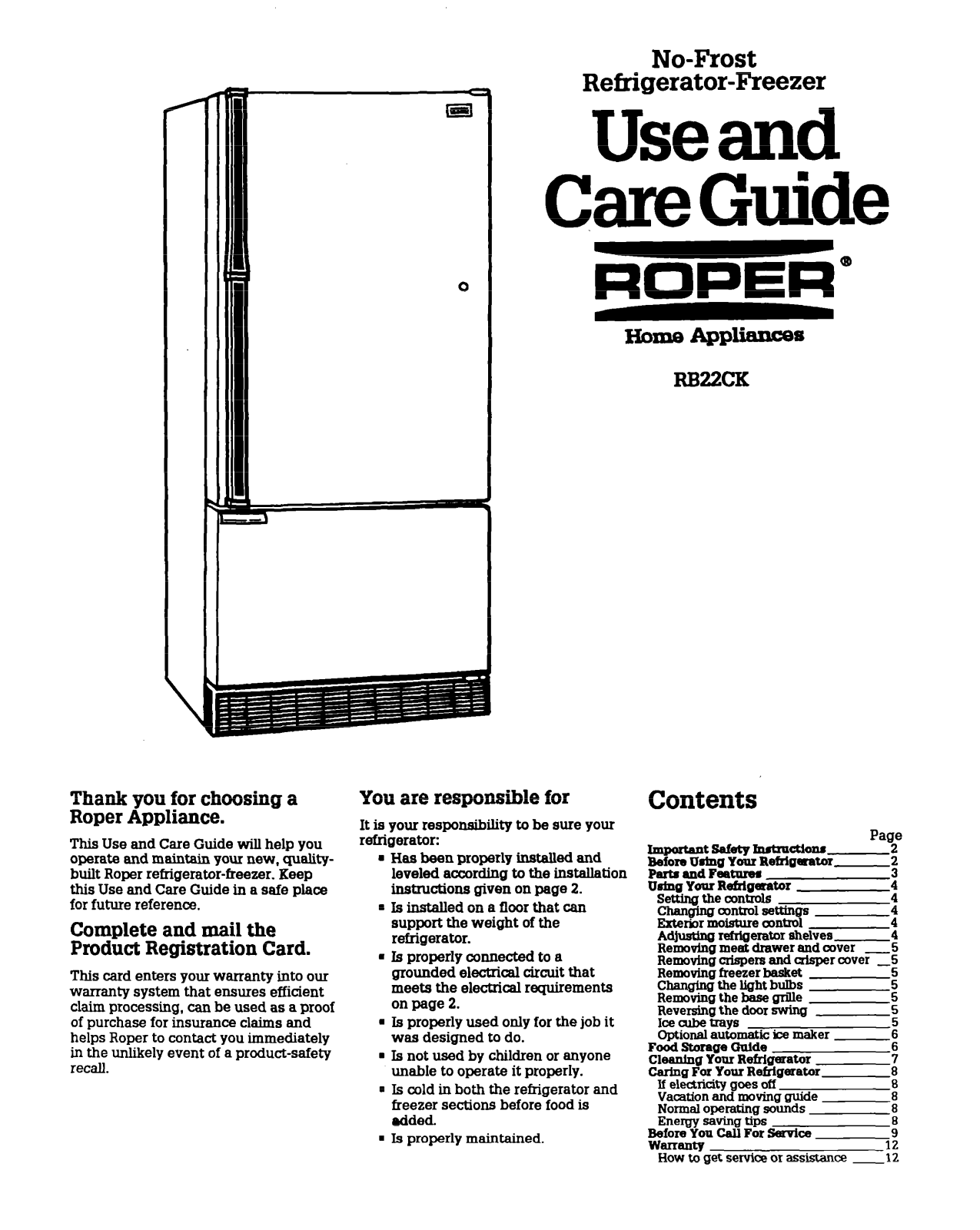 Whirlpool RB22CK User Manual - ManualMachine.com