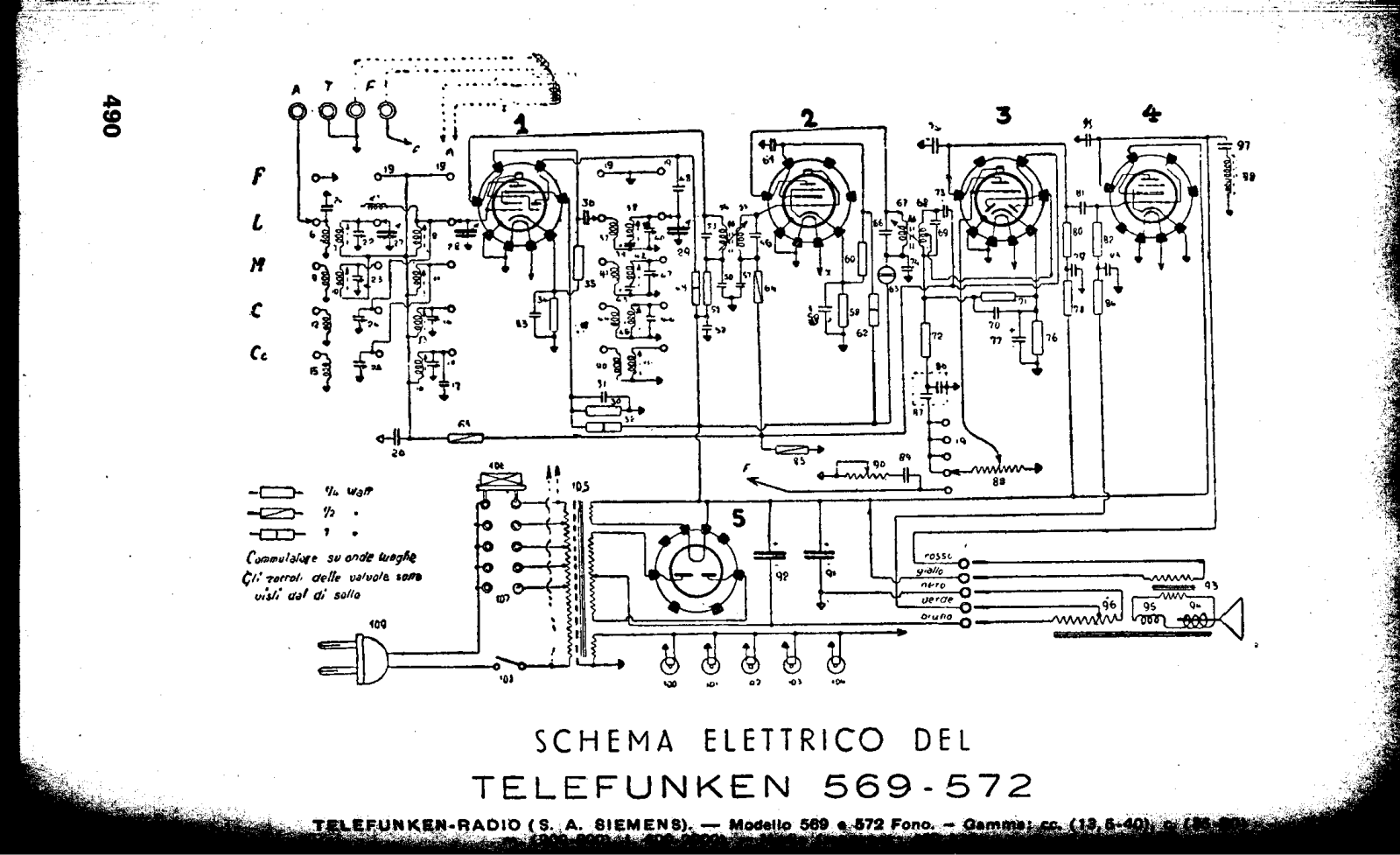 Telefunken 572, 569 Schematic