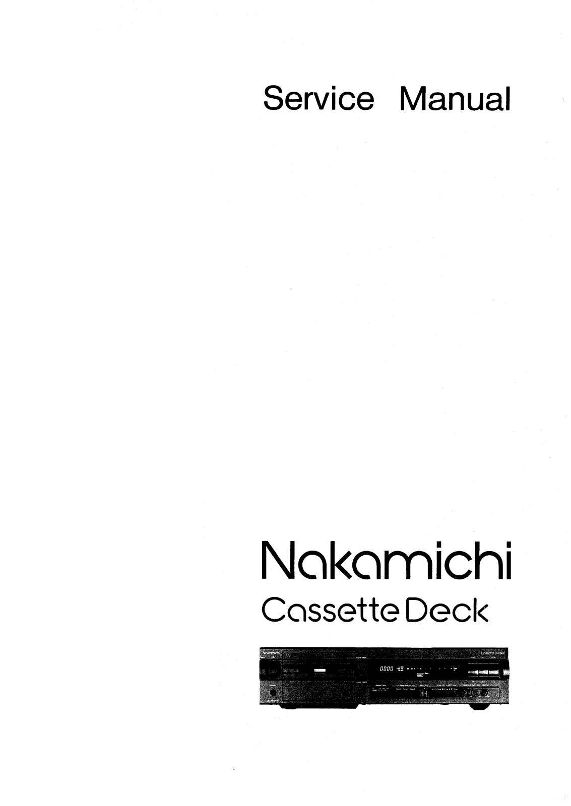 Nakamichi DR-3 Service manual