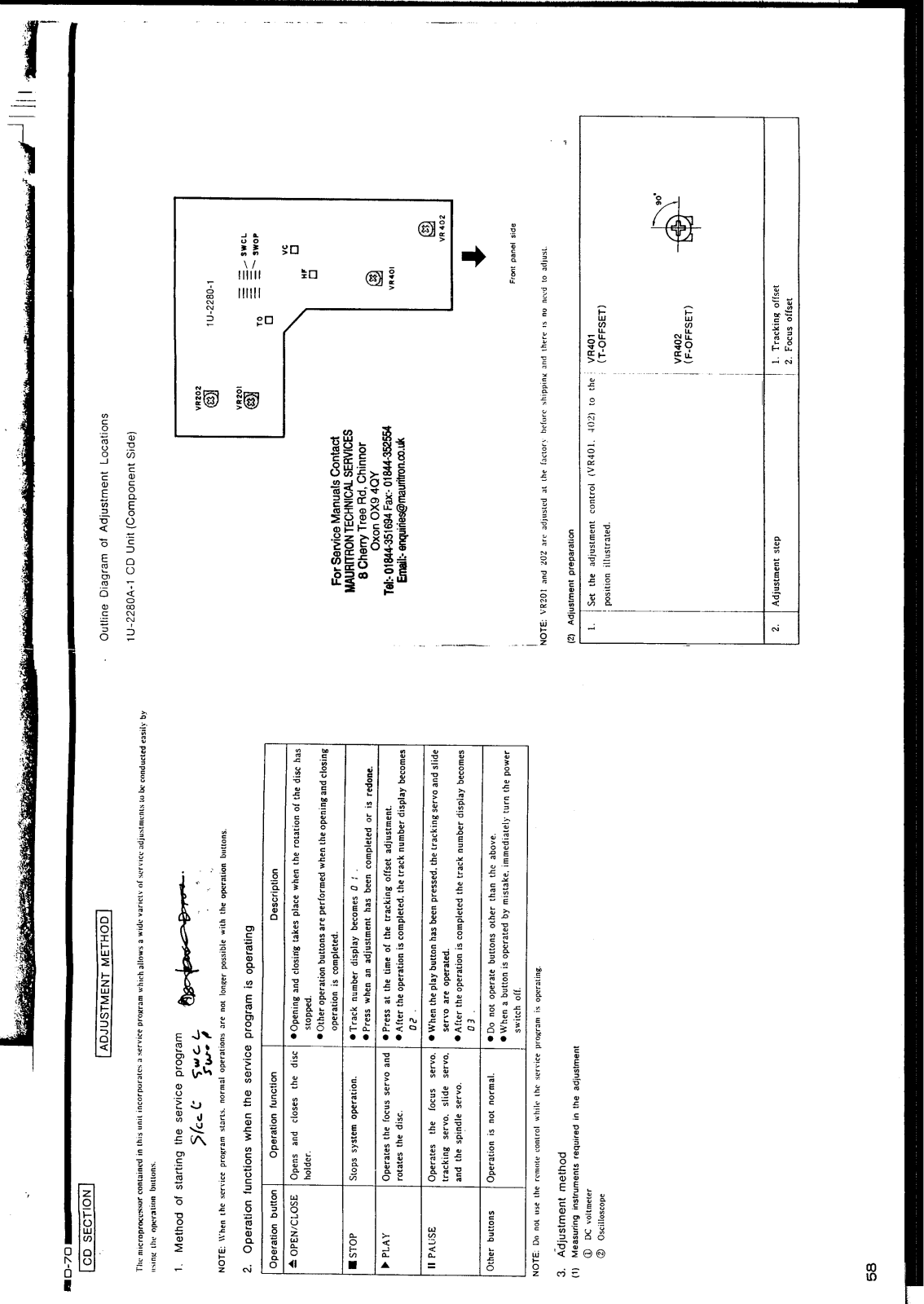 Denon UDRA-70, UDR-70, UCD-70 Schematic Diagram 7