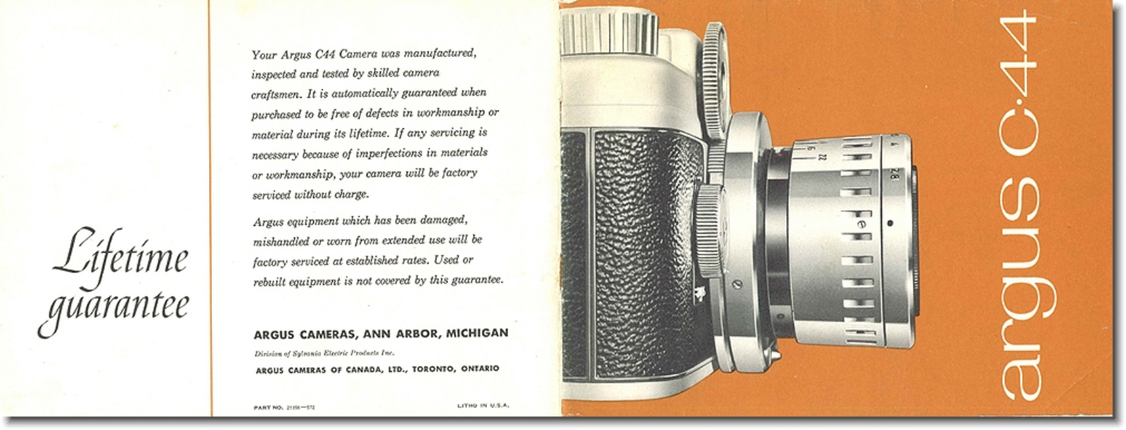 Argus C-44 Operating Instructions