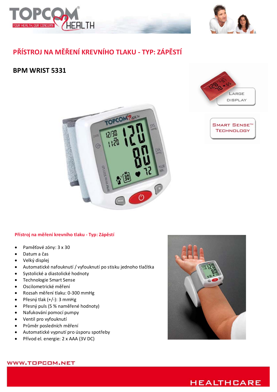 Topcom BPM Wrist 5331 Manual