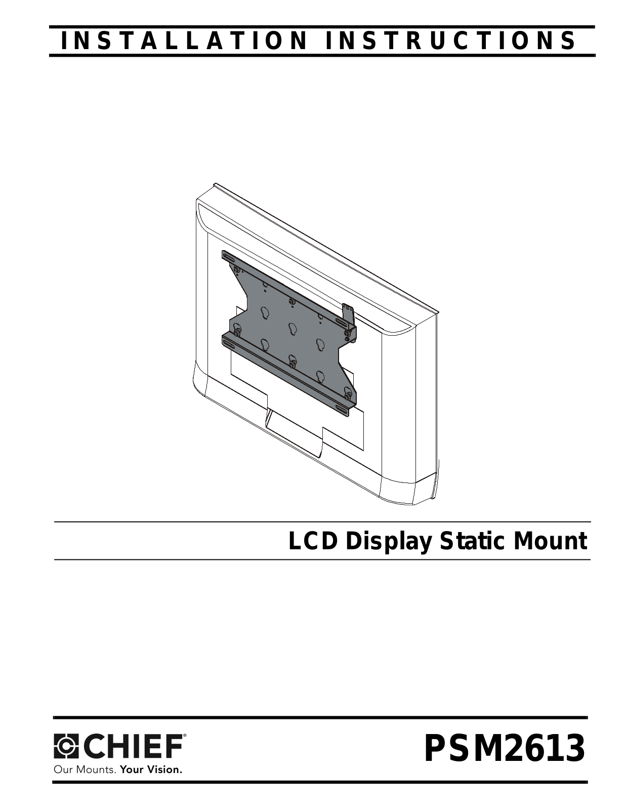 CHIEF PSM2613 Installation Instructions Manual - ManualMachine.com