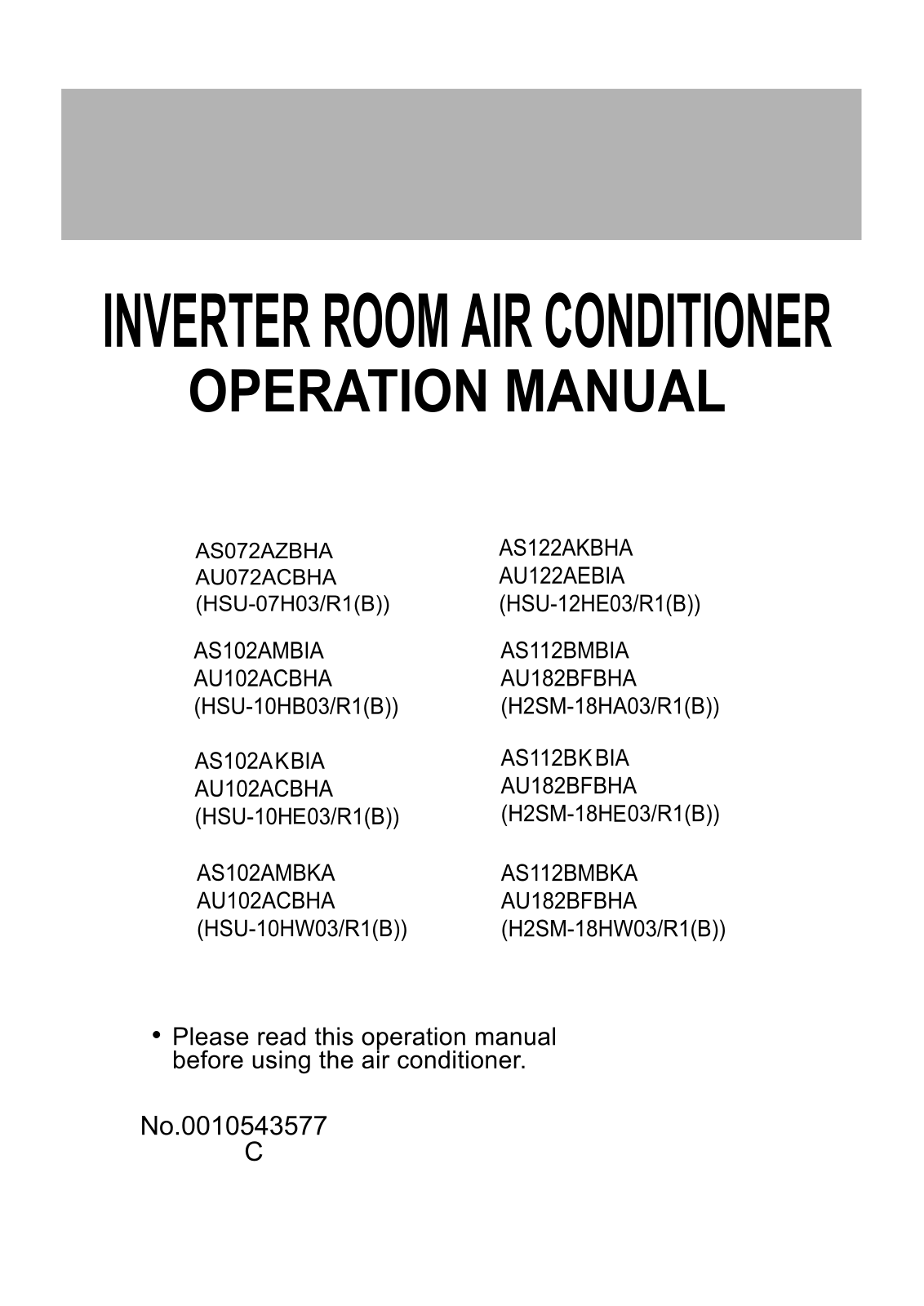 Haier H2SM-18HA03R1-B User Manual