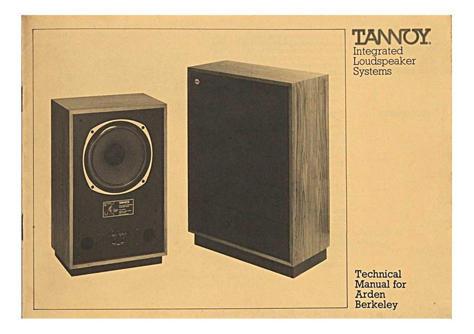 Tannoy Berkeley Mk2 Owners manual