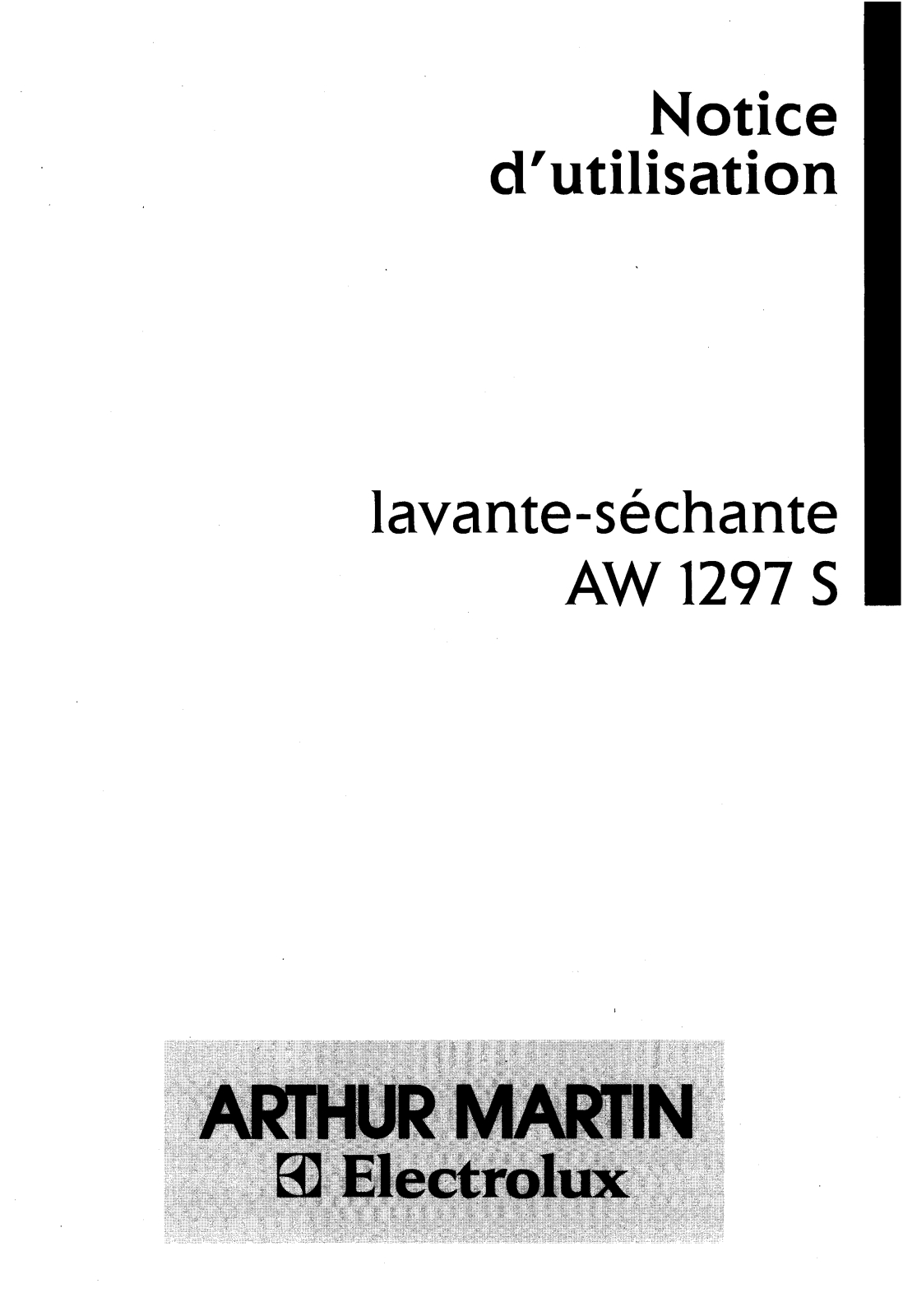 Arthur martin AW1297S User Manual