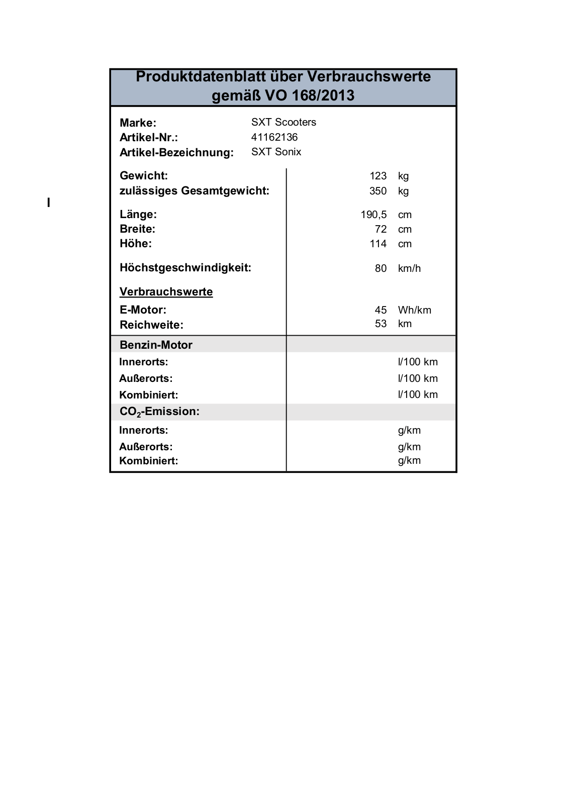 SXT Scooters SXT Sonix Technical data - ManualMachine.com