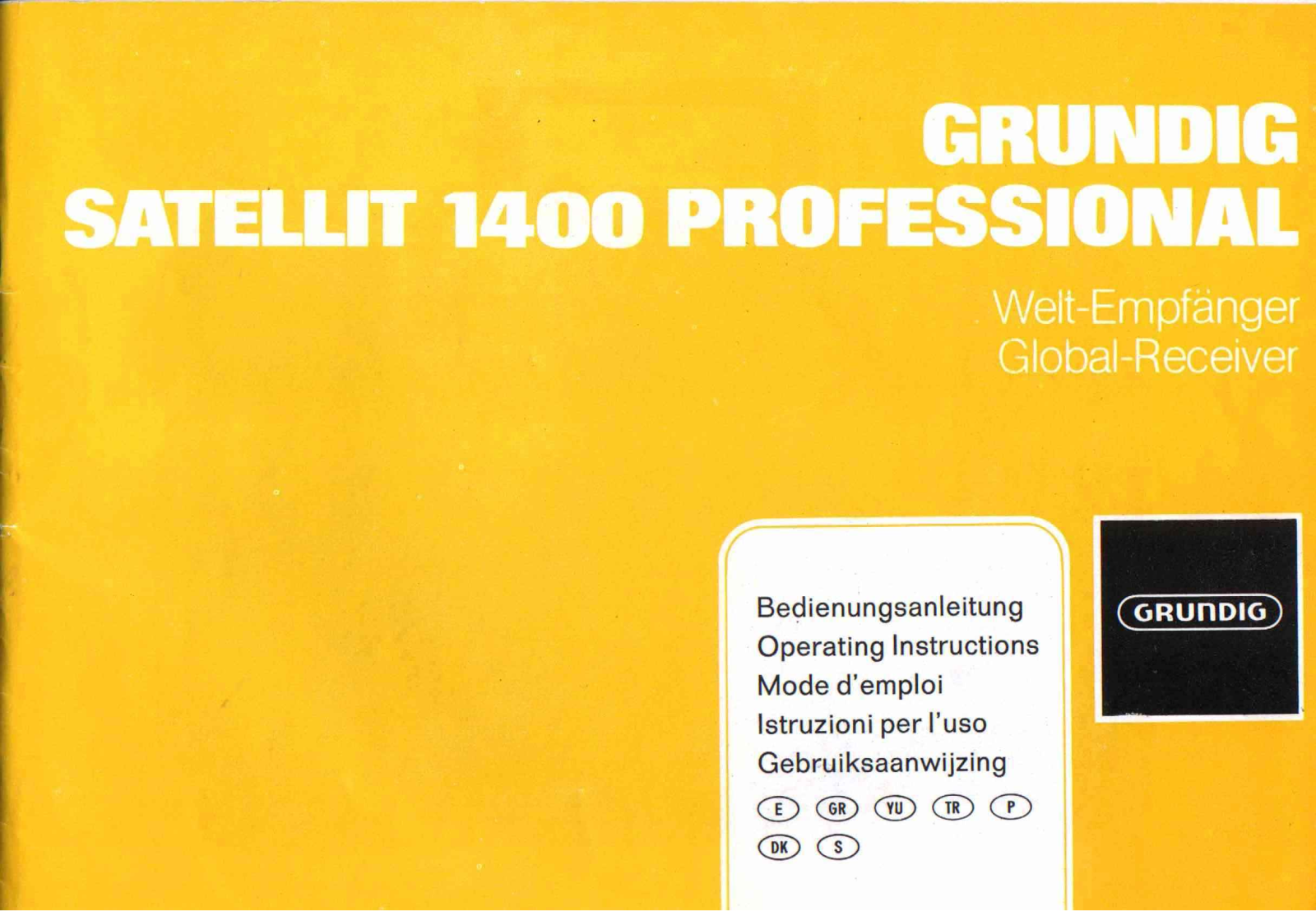 Grundig Satellit-1400 Owners Manual