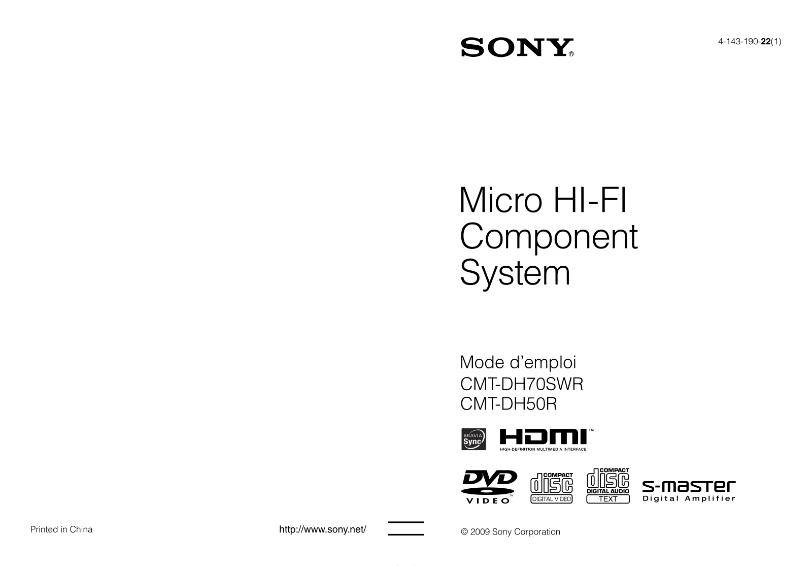 SONY CMT-DH50 User Manual