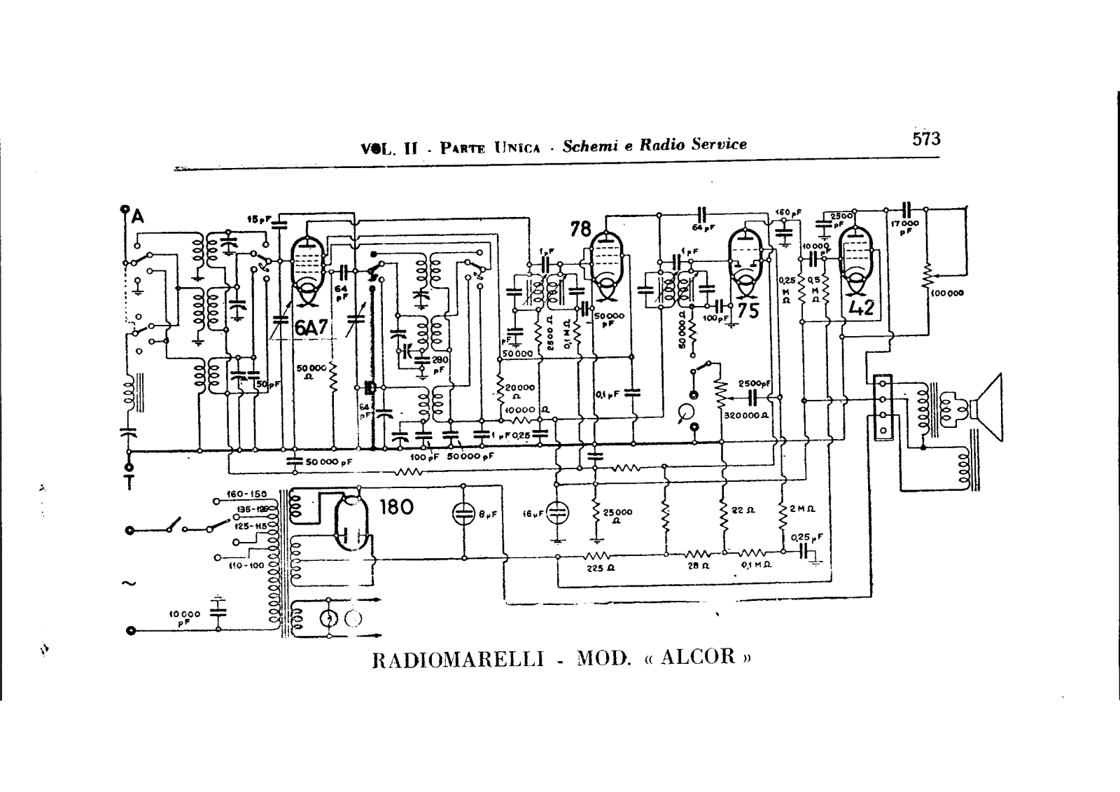 Radiomarelli alcor schematic