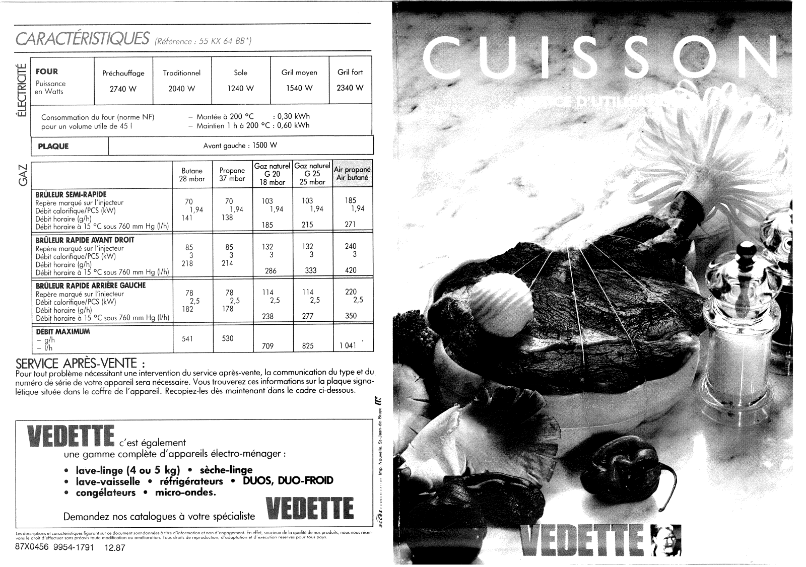 VEDETTE 55KX64BB, 55KC3BB User Manual