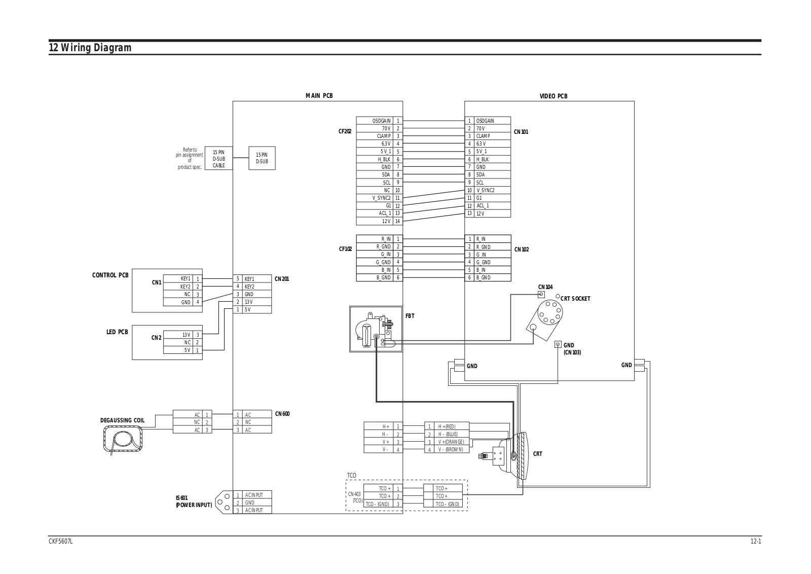 Samsung CKF5607 Wiring Diagram