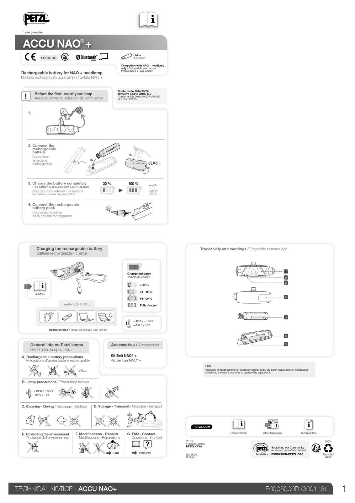 Petzl ACCU NAO User guide