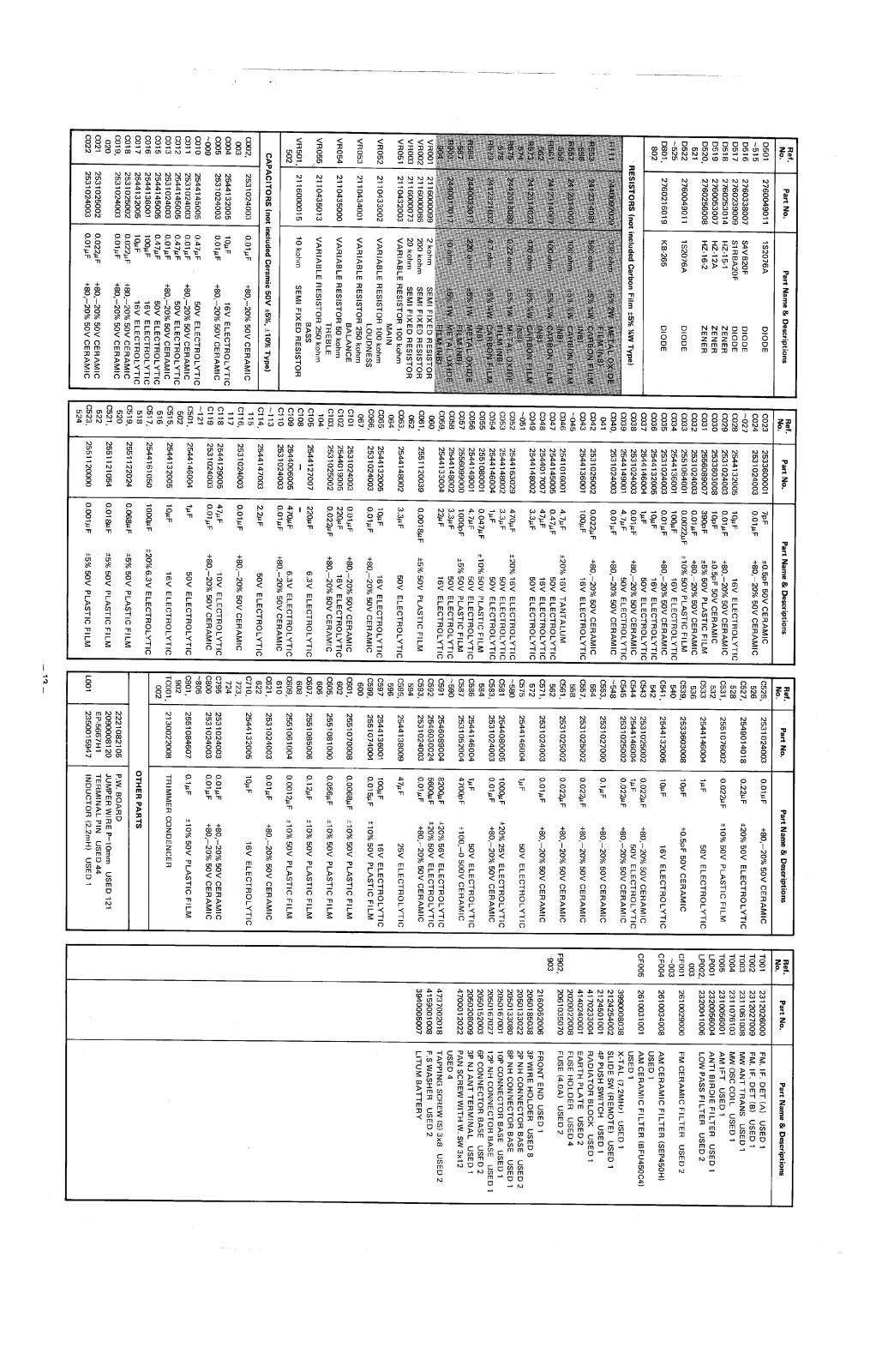 Denon DRA-550 Service Bulletin