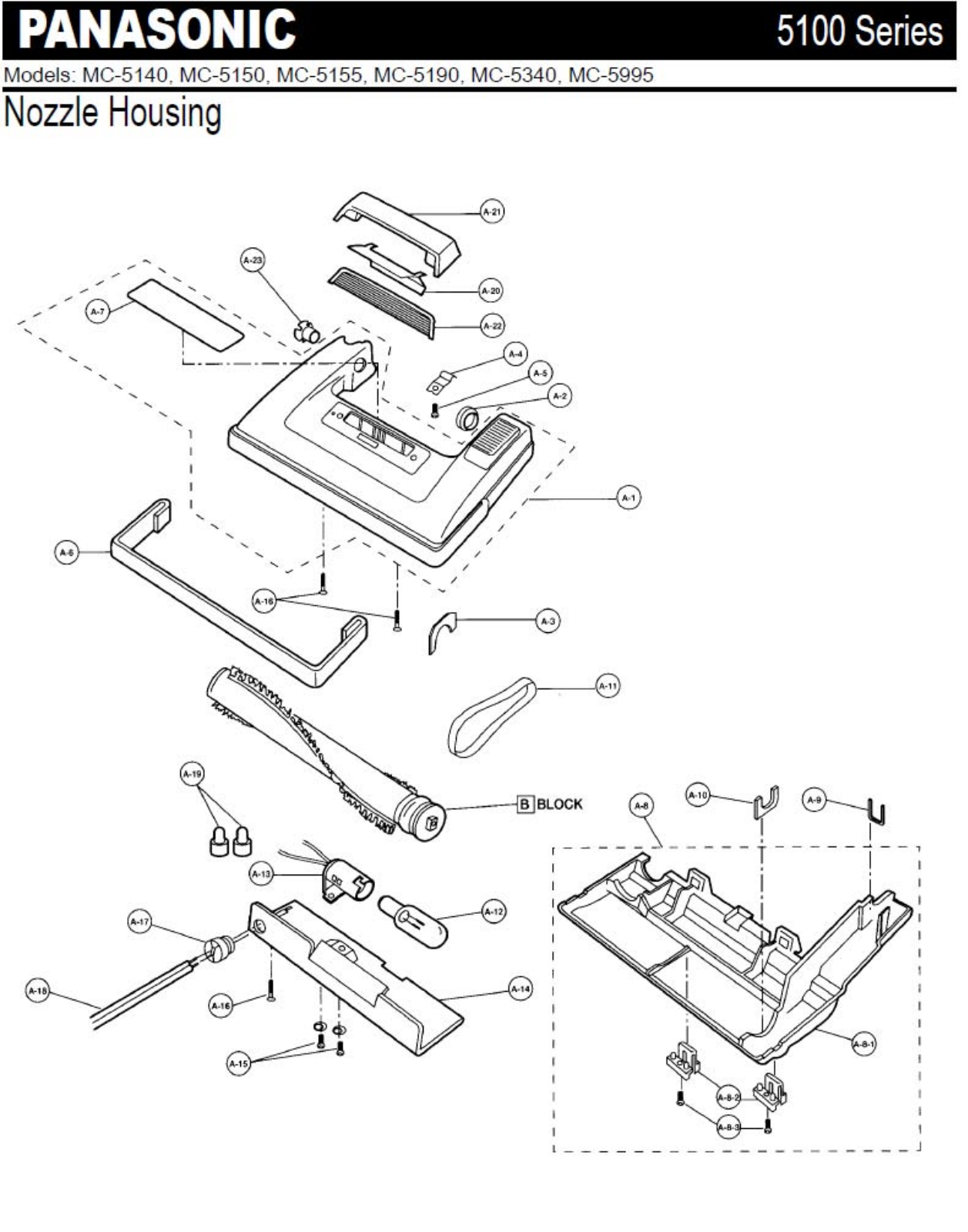 Panasonic 5340 Parts List