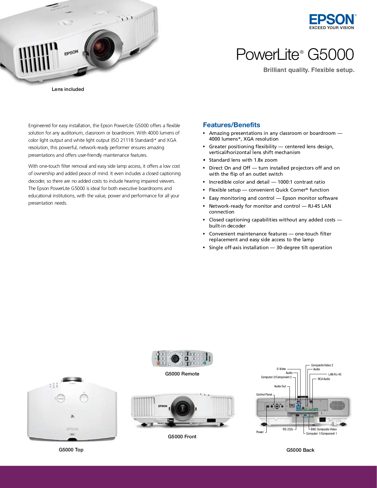 Epson G5000 Product Brochure