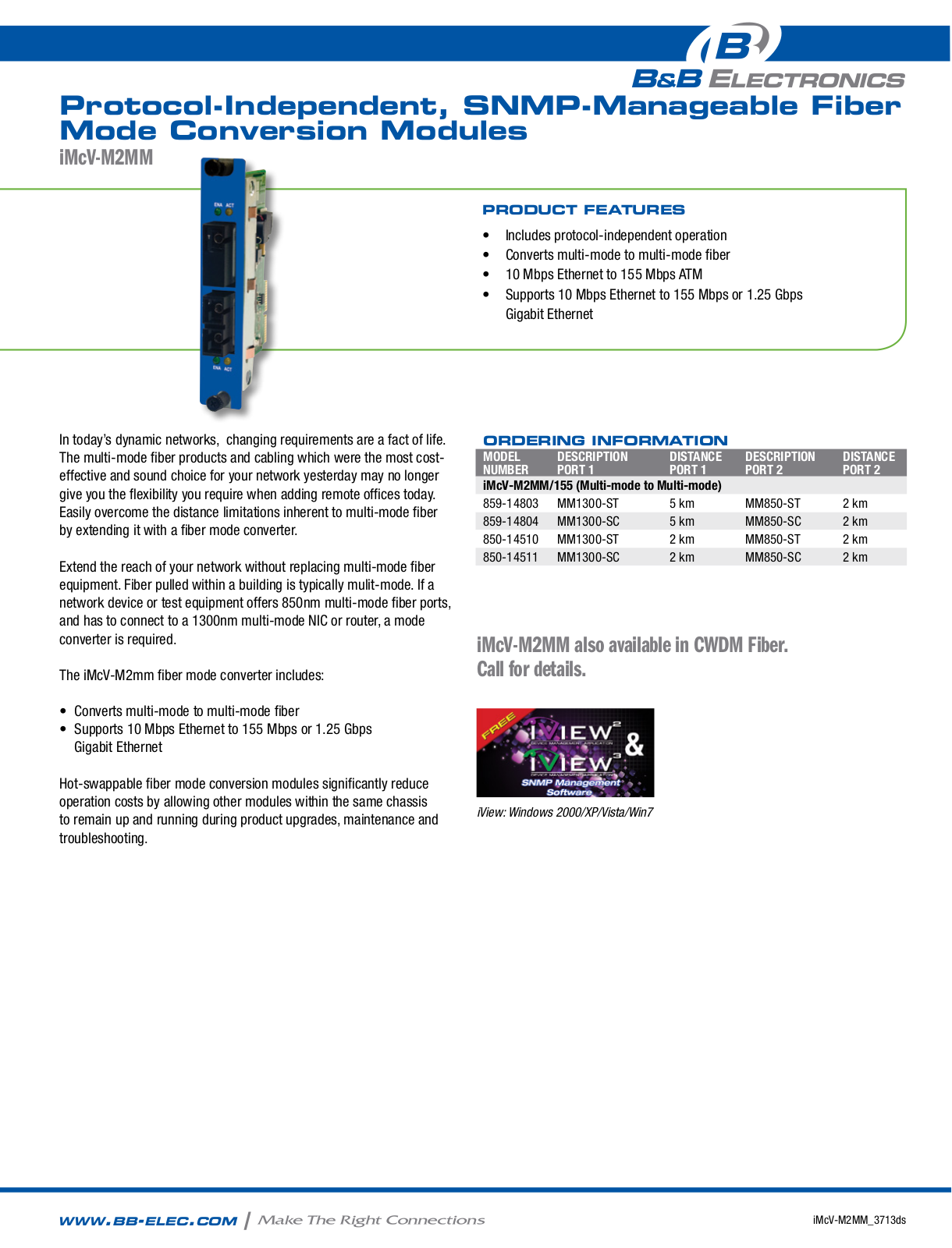 B&B Electronics 850-14511 Datasheet