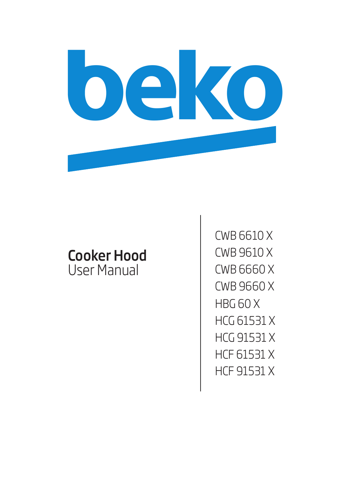 BEKO HCF61531X Manual