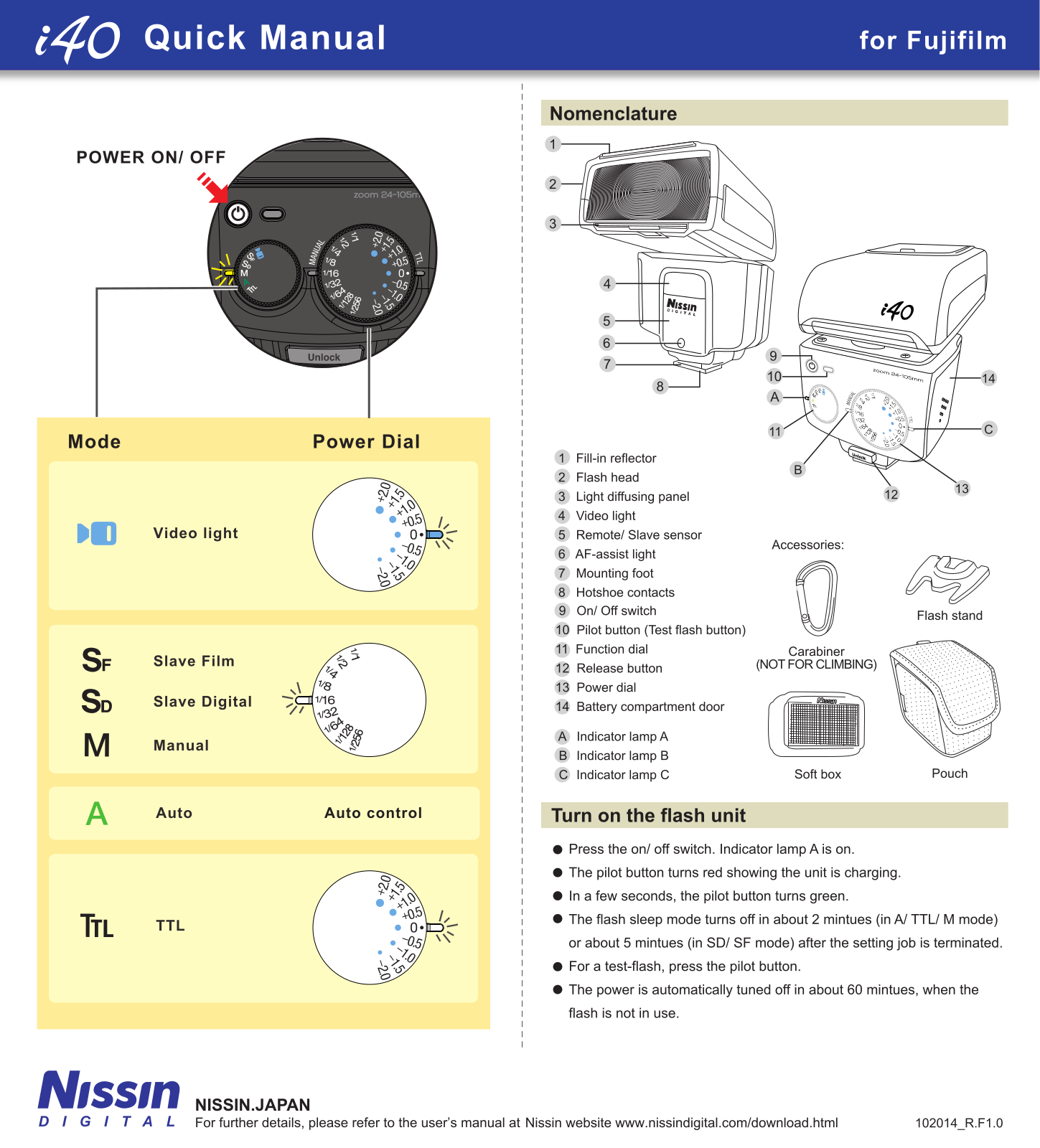 Nissin i-40 Fujifilm User Manual