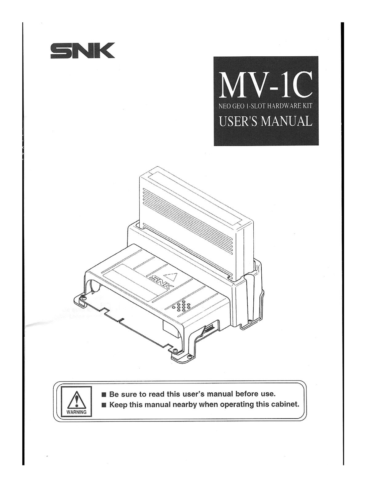 NeoGeo MV-1C User Guide