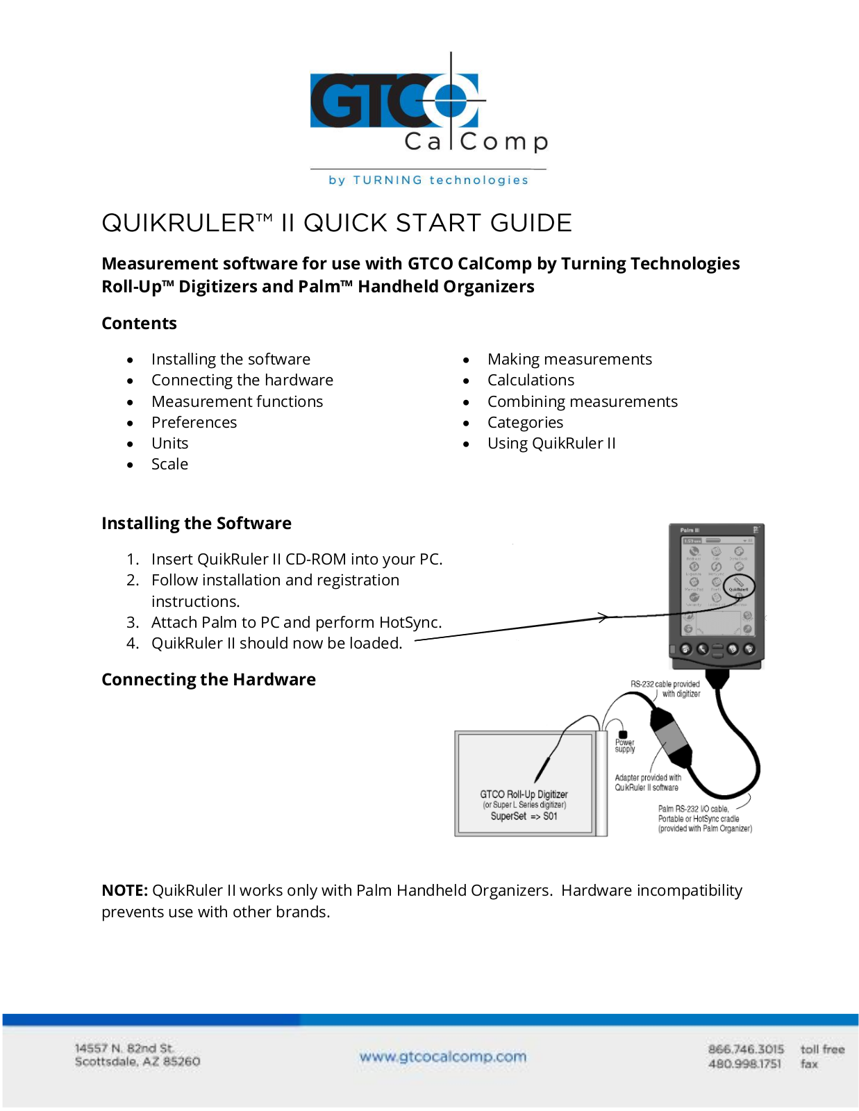 GTCO QuikRuler II User Manual